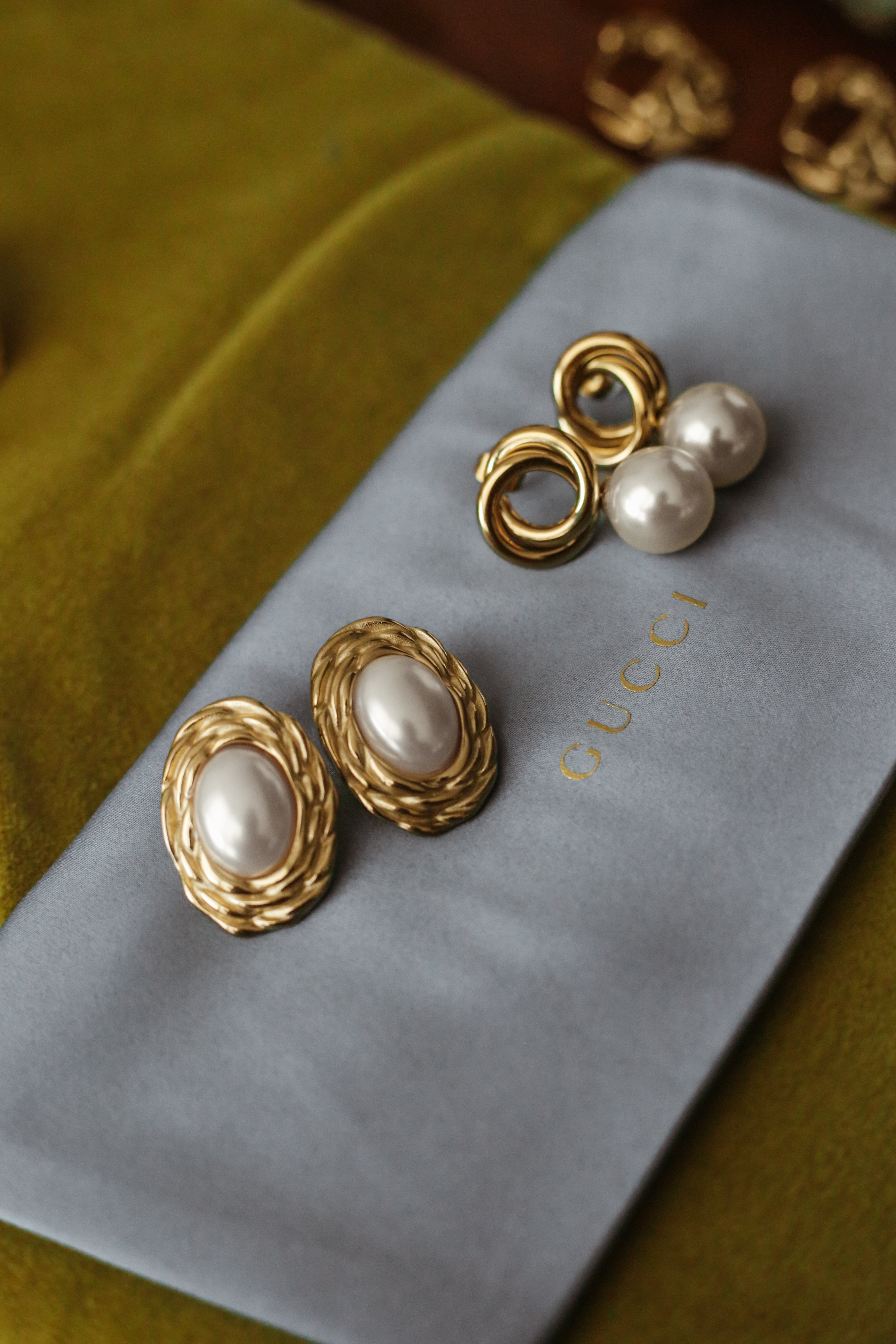 Weave & Pearl Statement Earrings