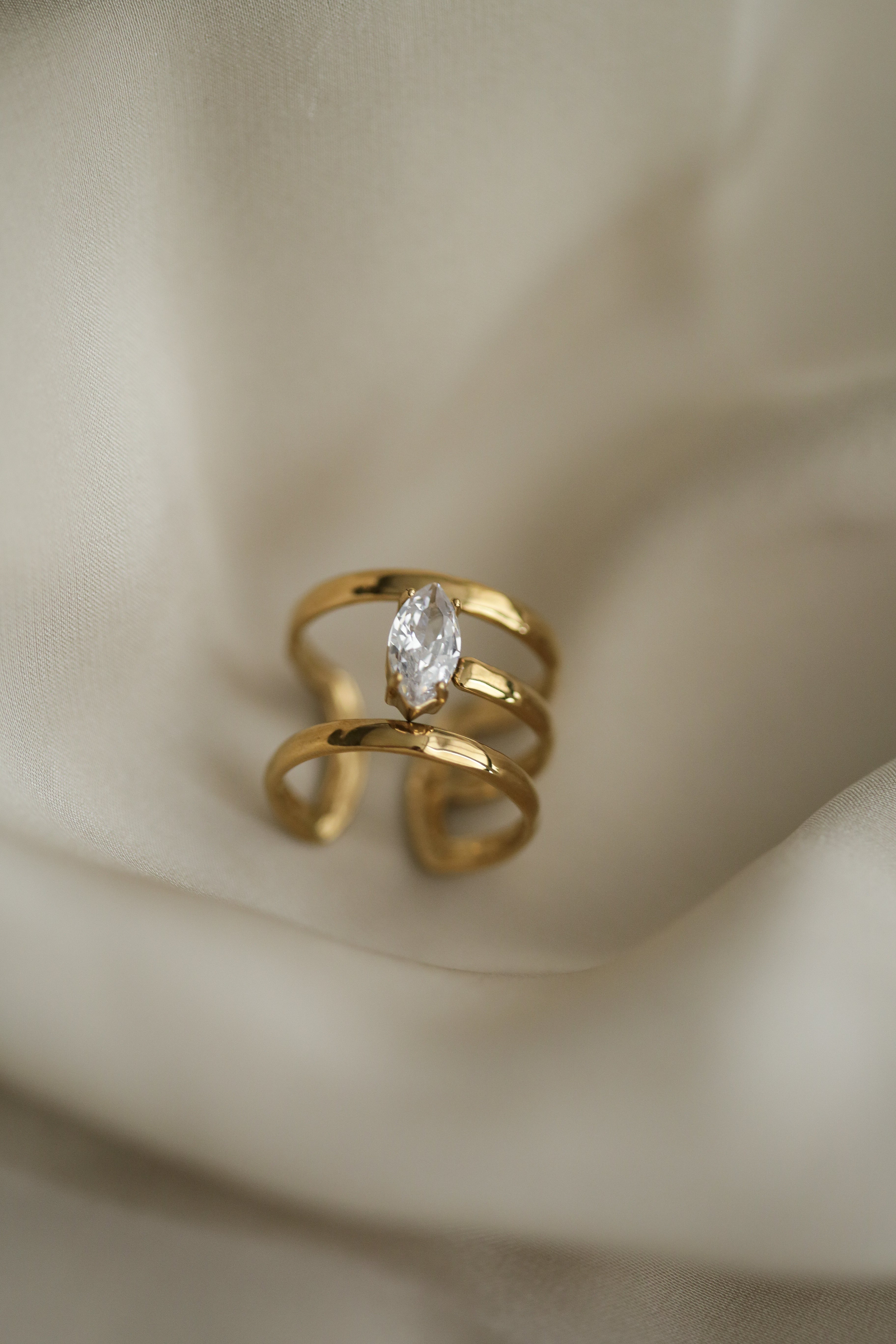 Marquise Cut Cubic Zirconia Ring