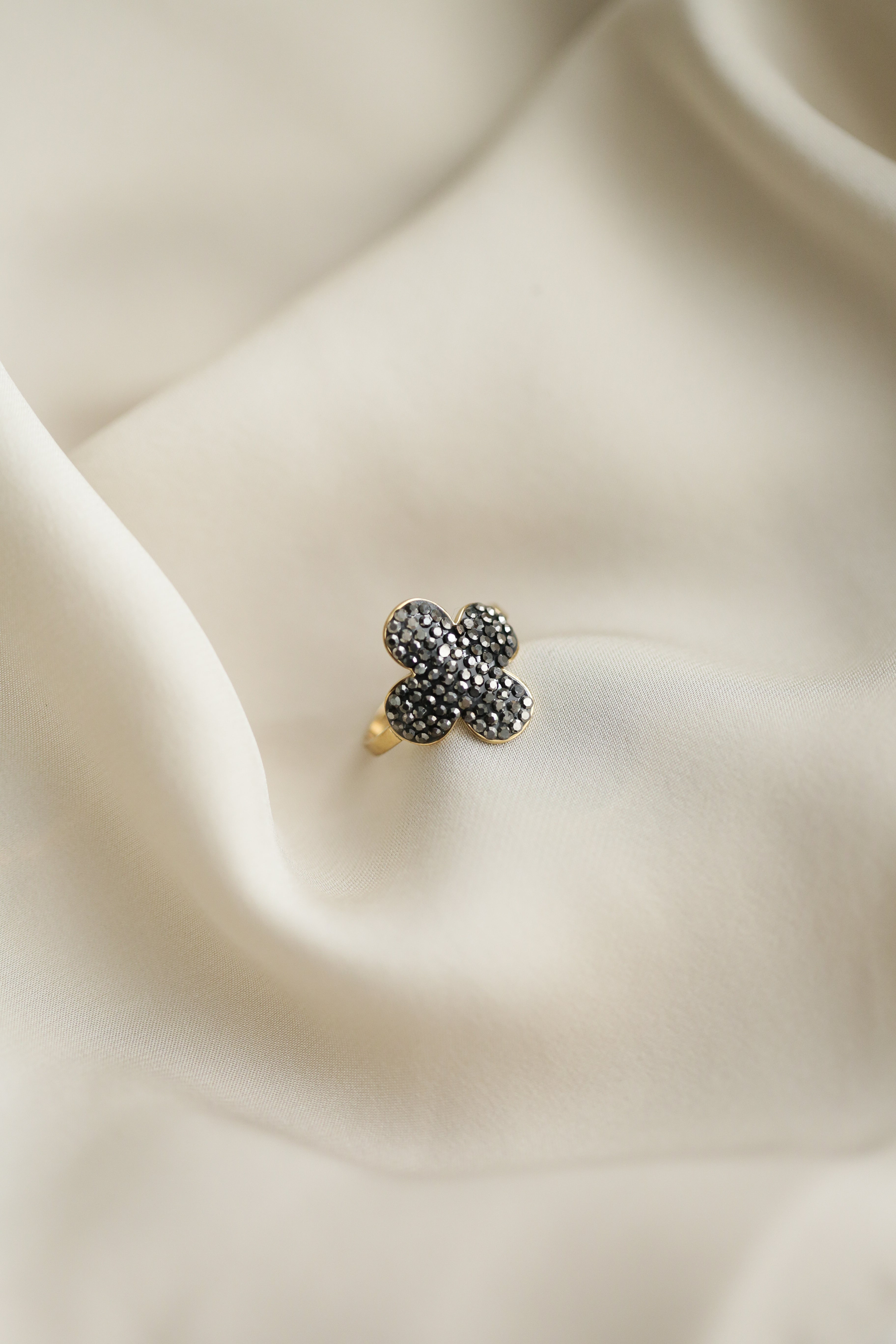 Cubic Zirconia Clover Ring