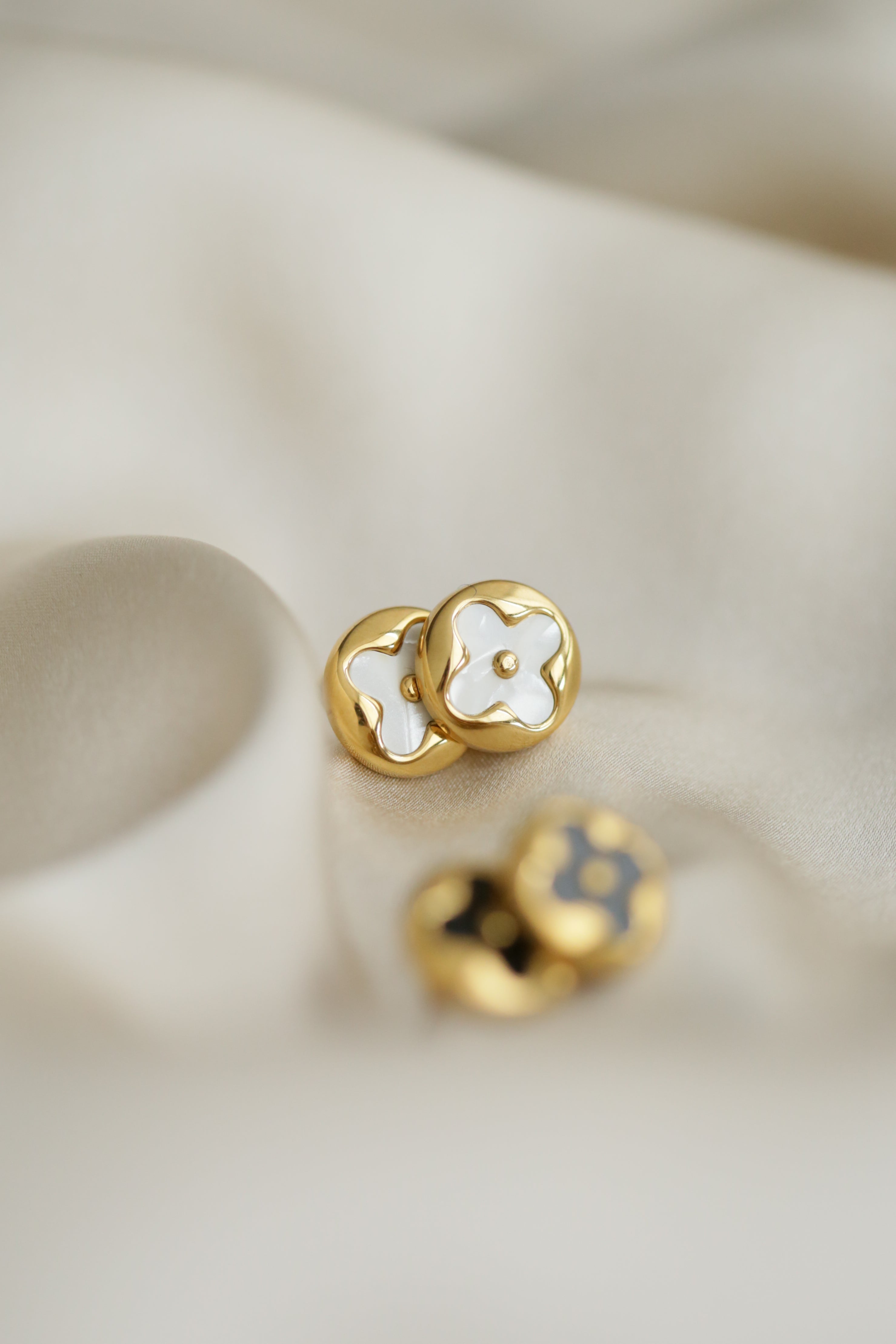 Enamel Clover Studs