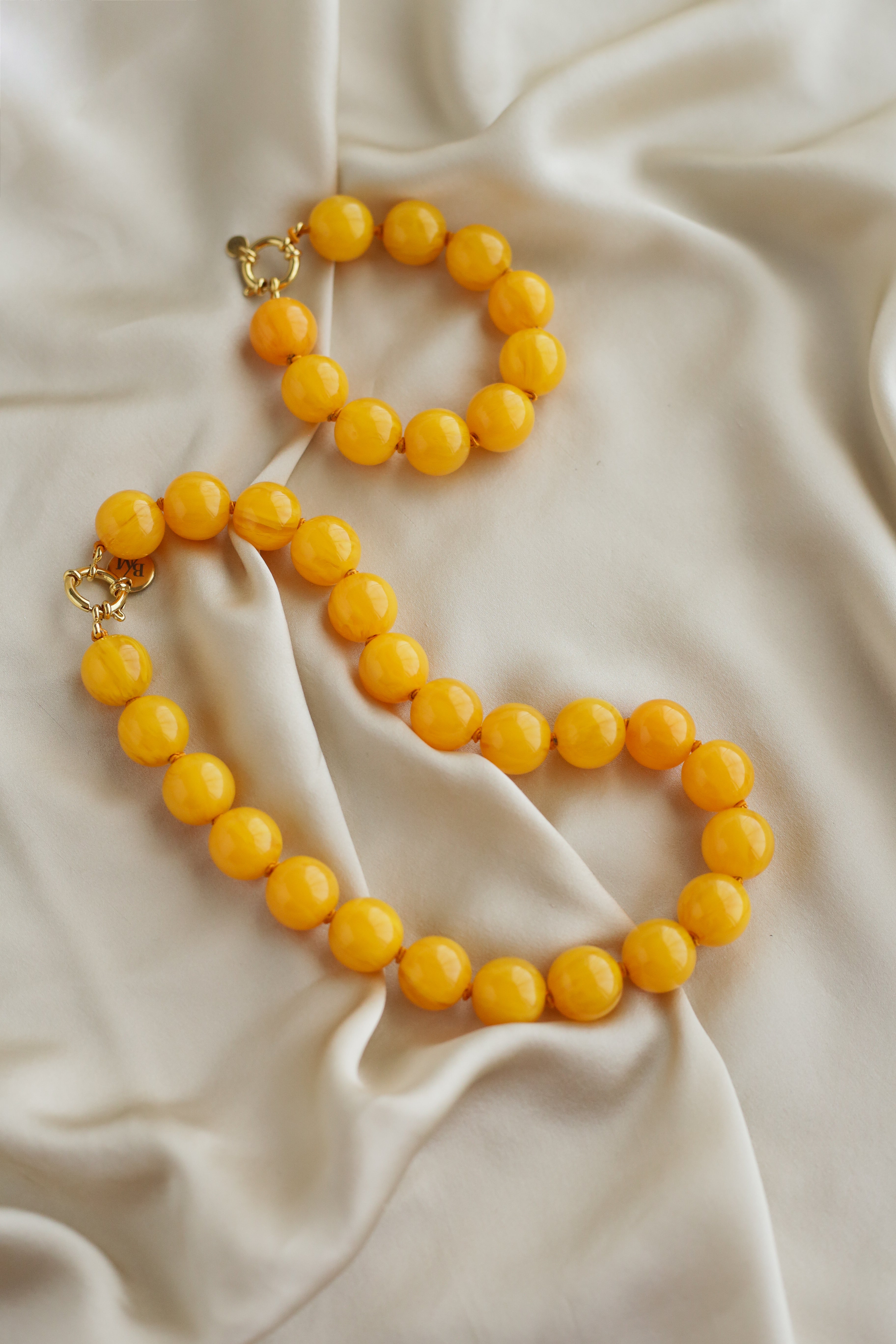Amalfi Necklace - Amber - Boutique Minimaliste has waterproof, durable, elegant and vintage inspired jewelry