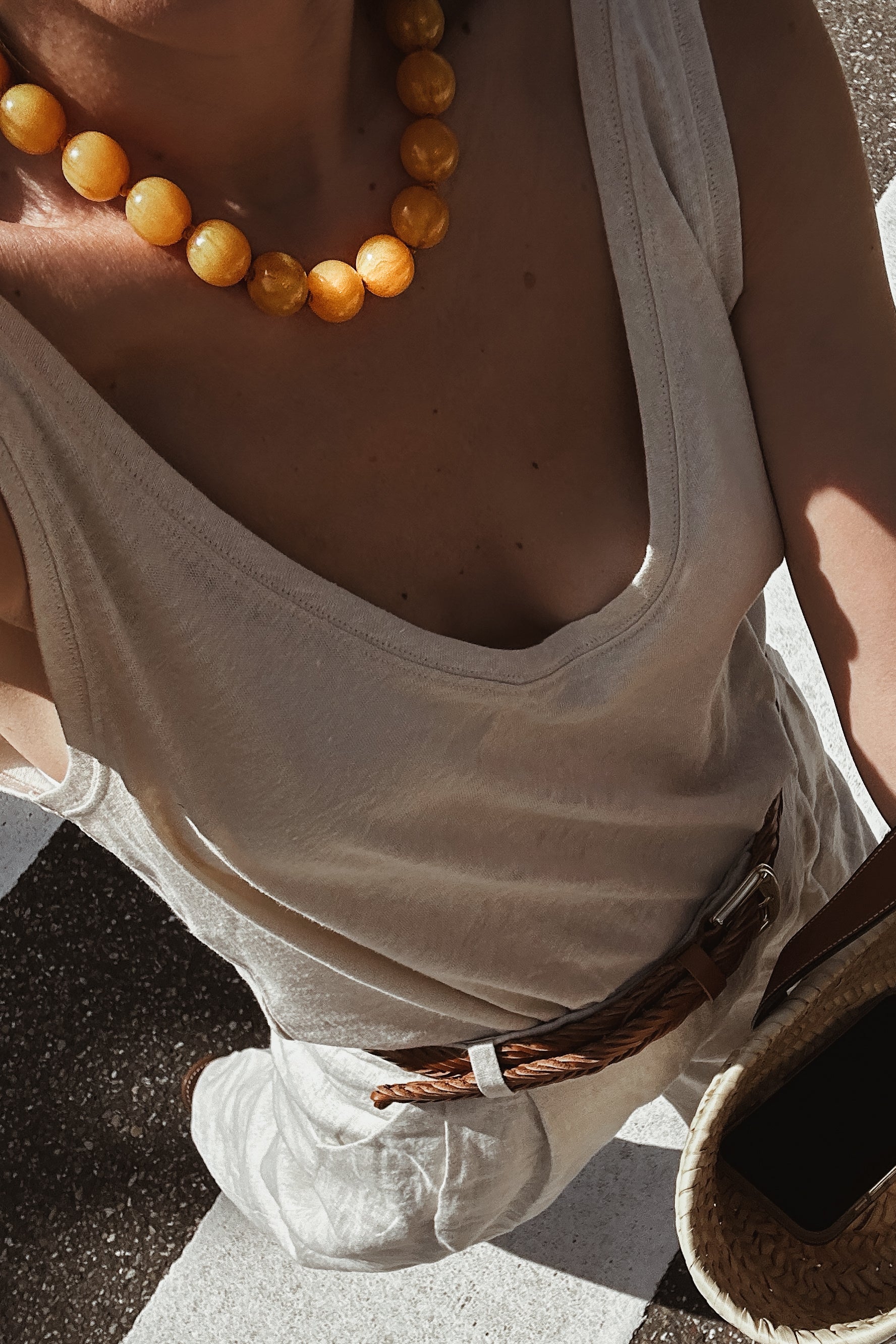 Amalfi Necklace - Amber - Boutique Minimaliste has waterproof, durable, elegant and vintage inspired jewelry