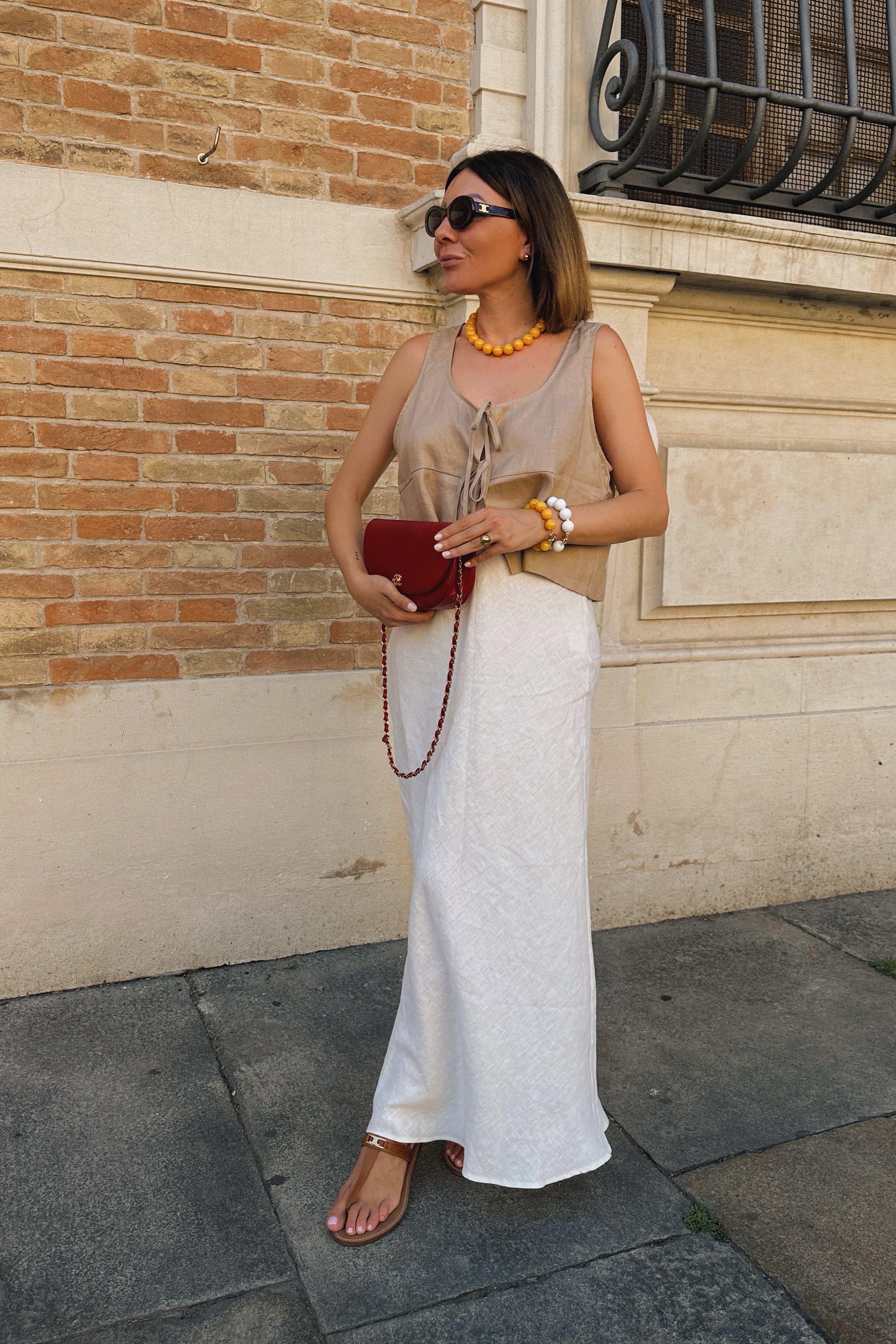 Amalfi Necklace - Amber - Boutique Minimaliste has waterproof, durable, elegant and vintage inspired jewelry