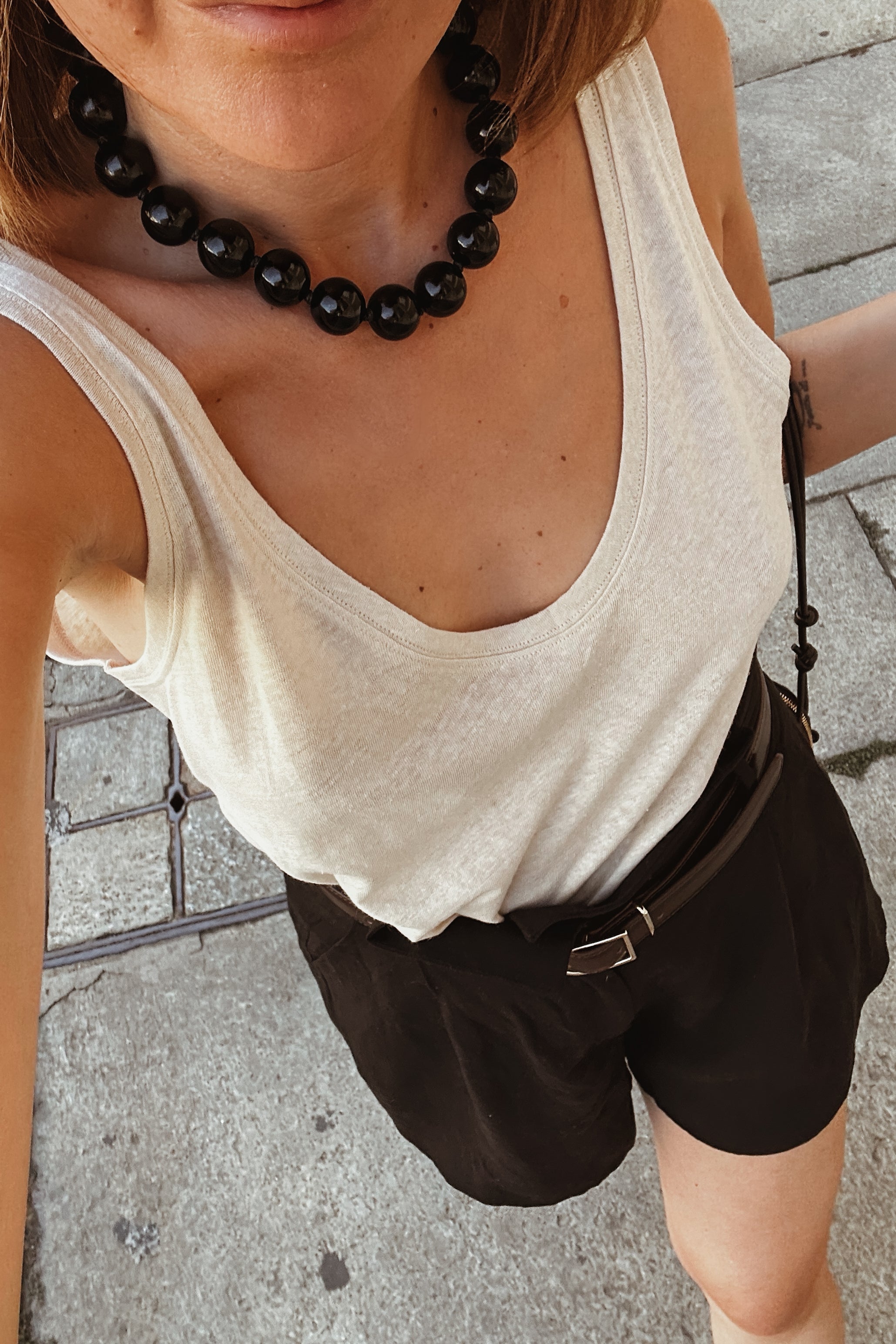 Amalfi Necklace - Black - Boutique Minimaliste has waterproof, durable, elegant and vintage inspired jewelry