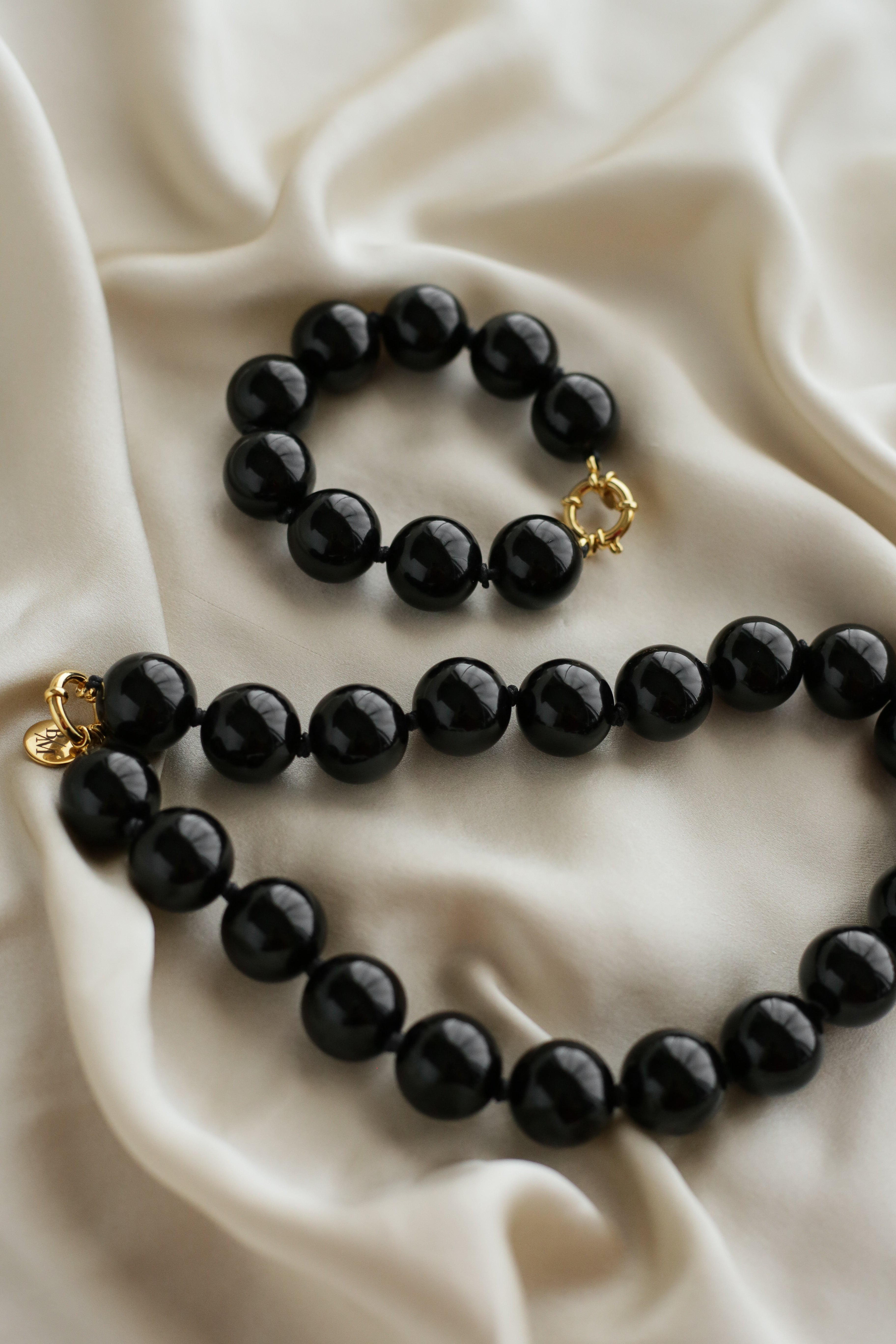 Amalfi Necklace - Black - Boutique Minimaliste has waterproof, durable, elegant and vintage inspired jewelry