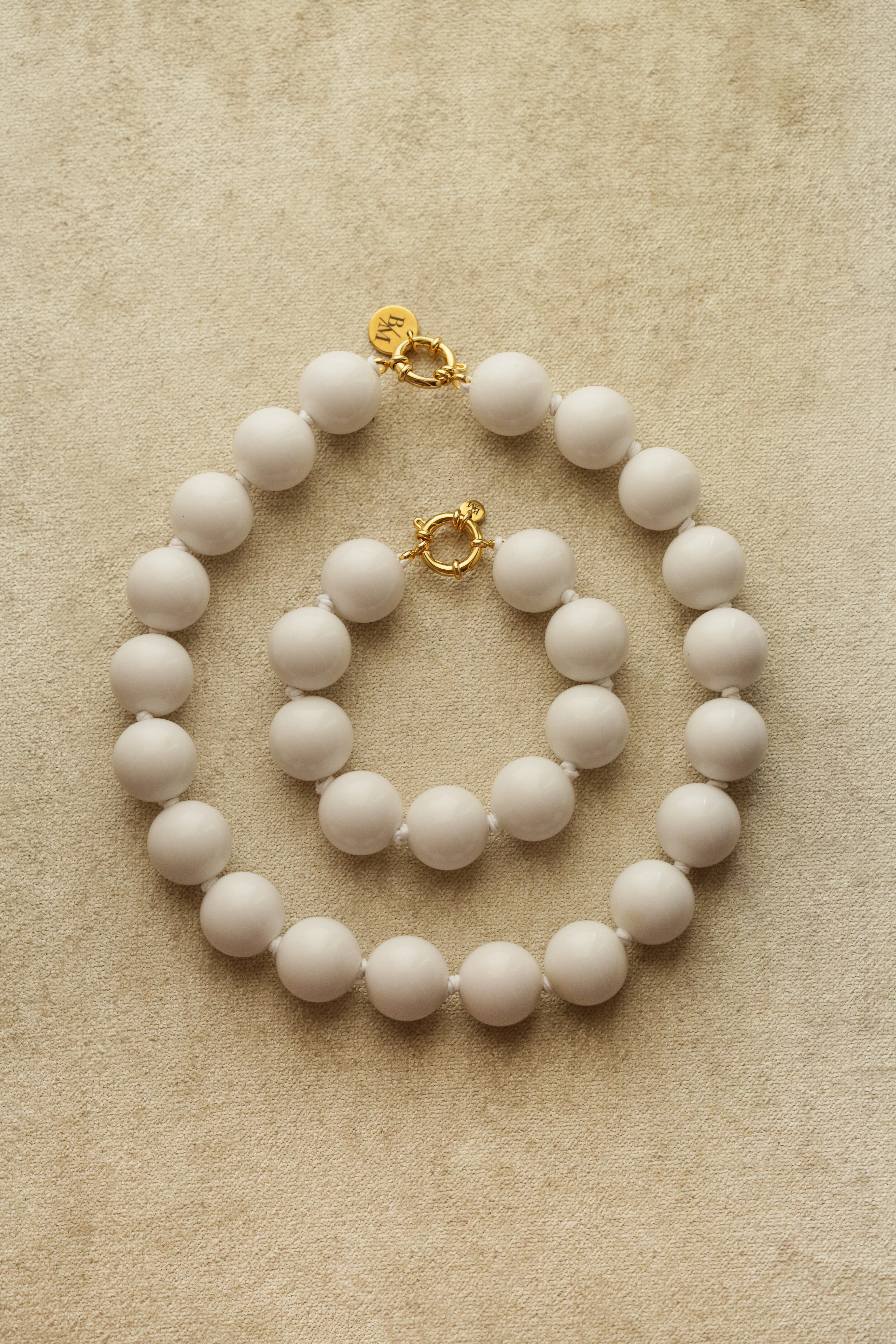 Amalfi Necklace - White - Boutique Minimaliste has waterproof, durable, elegant and vintage inspired jewelry