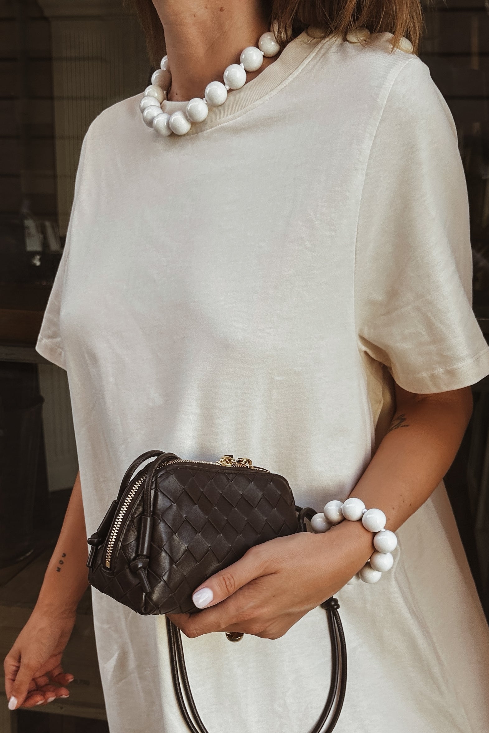 Amalfi Necklace - White - Boutique Minimaliste has waterproof, durable, elegant and vintage inspired jewelry