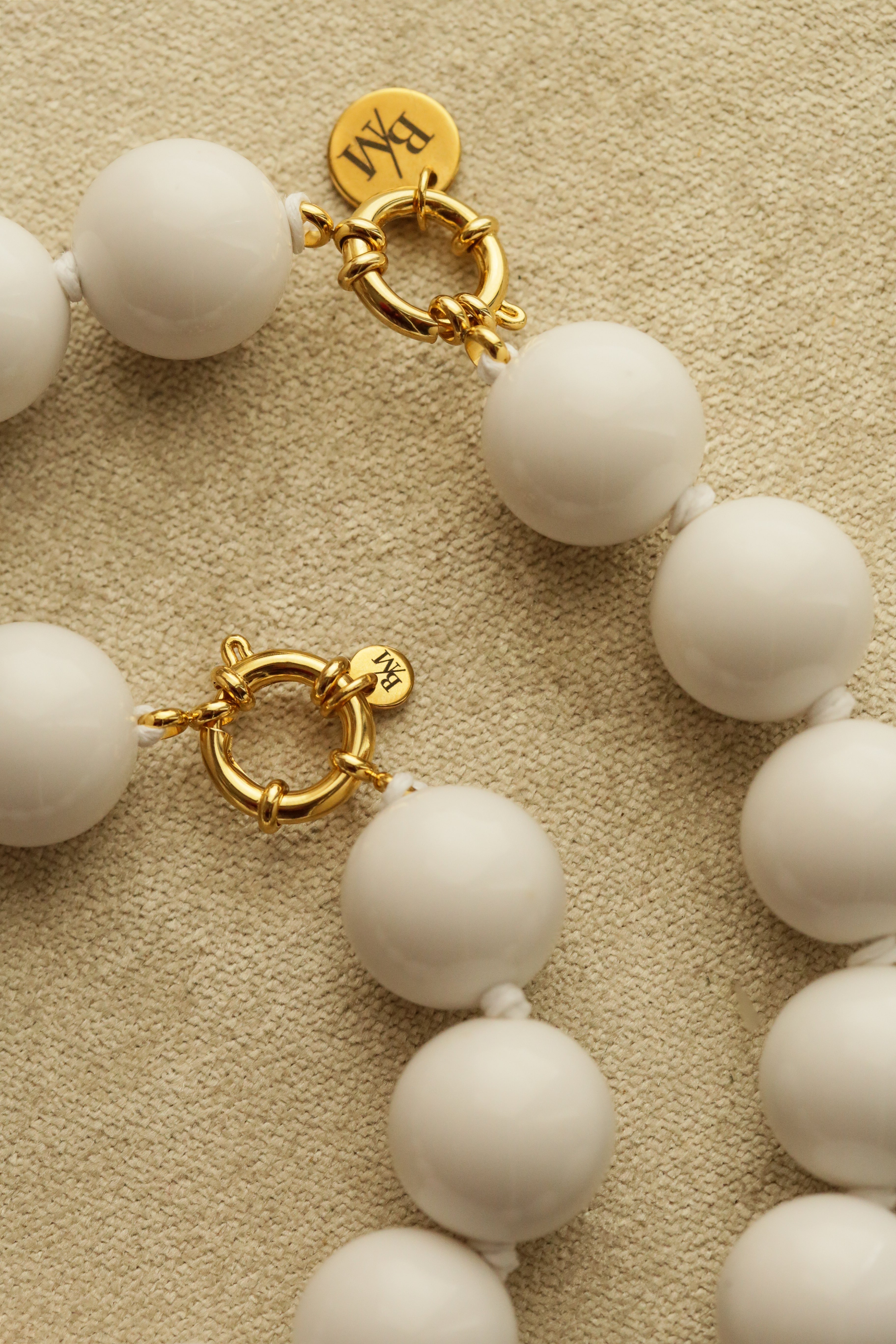 Amalfi Necklace - White - Boutique Minimaliste has waterproof, durable, elegant and vintage inspired jewelry