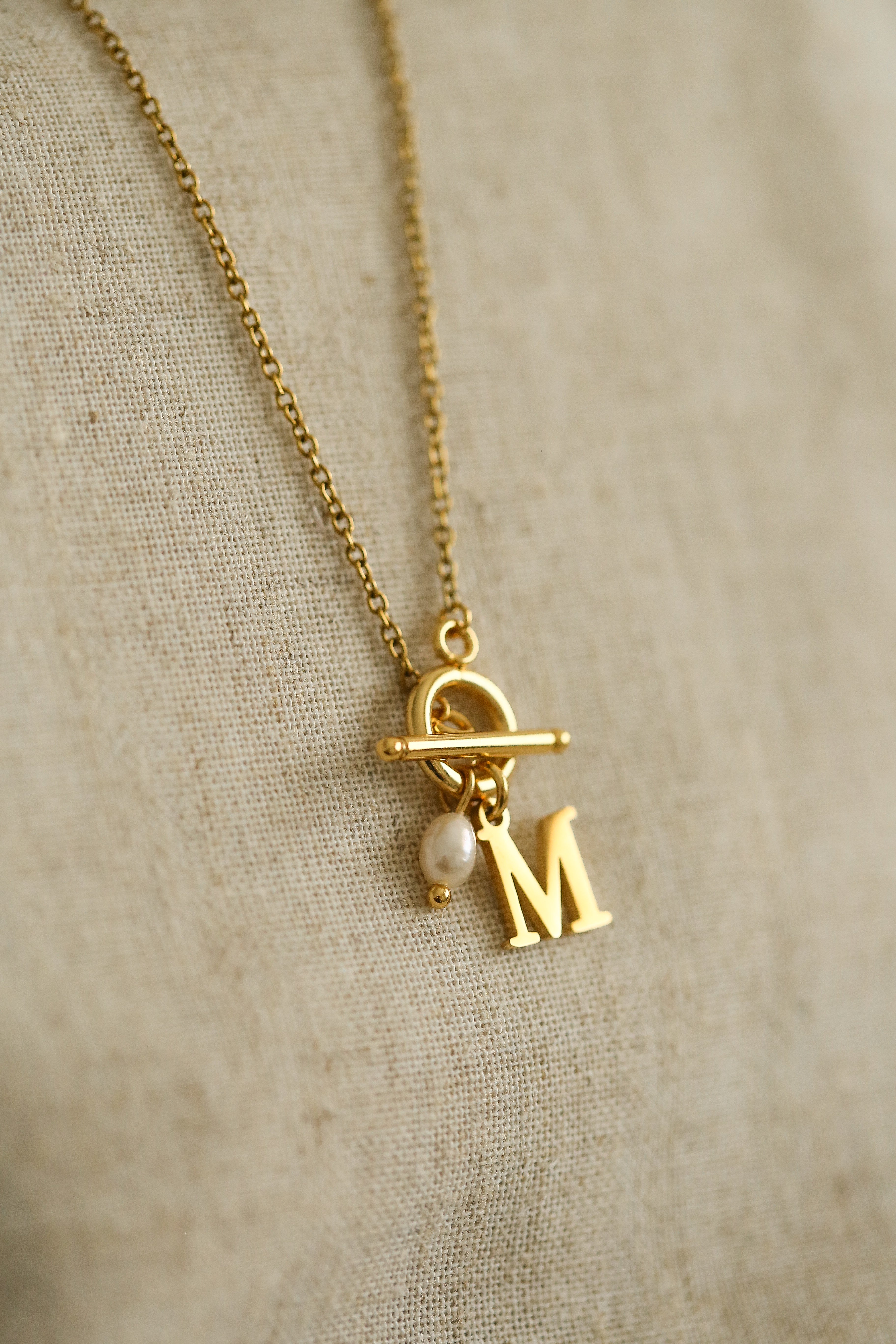 Amandine Initial Necklace - has waterproof, durable, elegant and vintage inspired jewelry