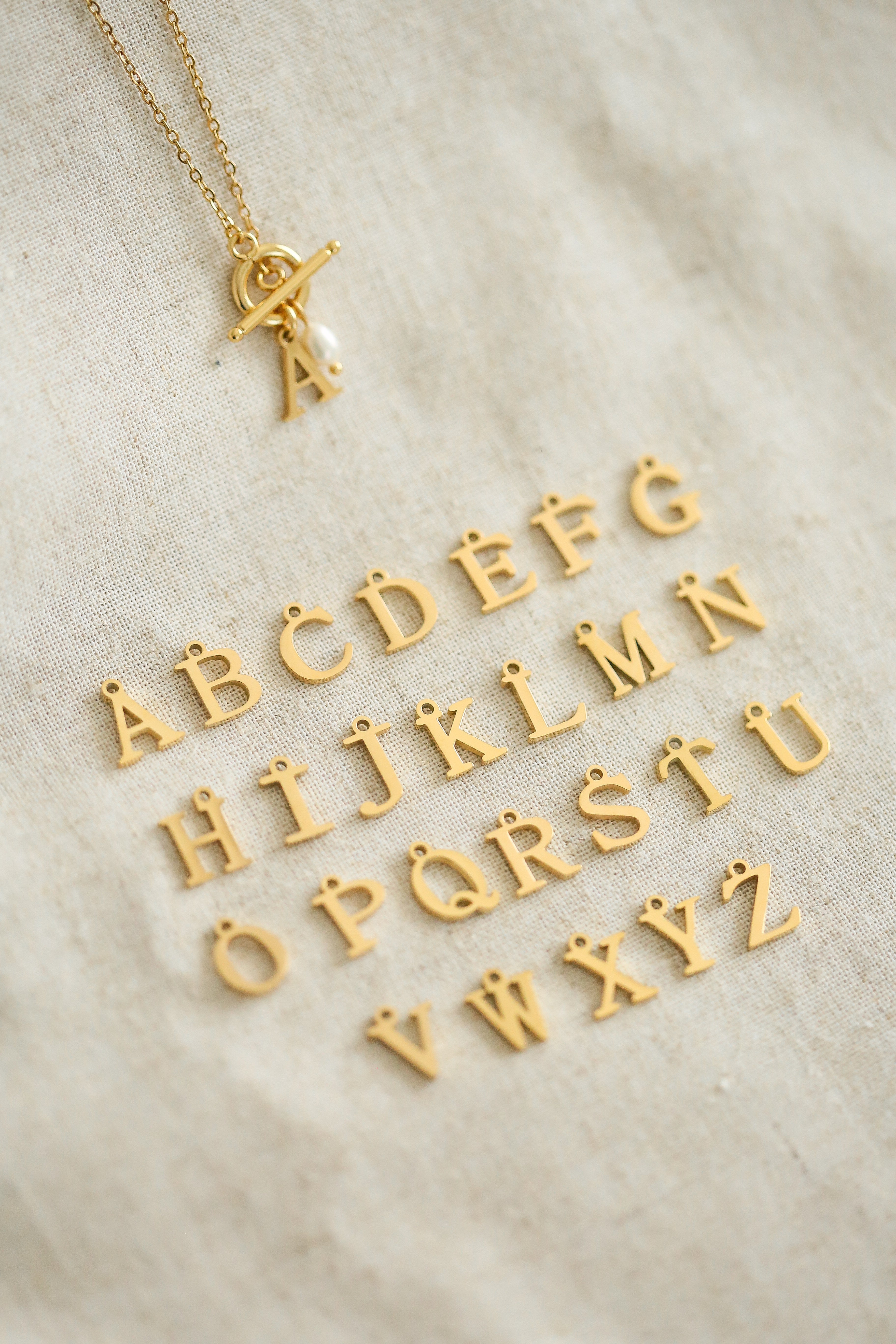 Amandine Initial Necklace - has waterproof, durable, elegant and vintage inspired jewelry