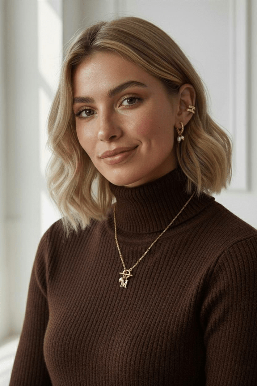 Amandine Initial Necklace - has waterproof, durable, elegant and vintage inspired jewelry