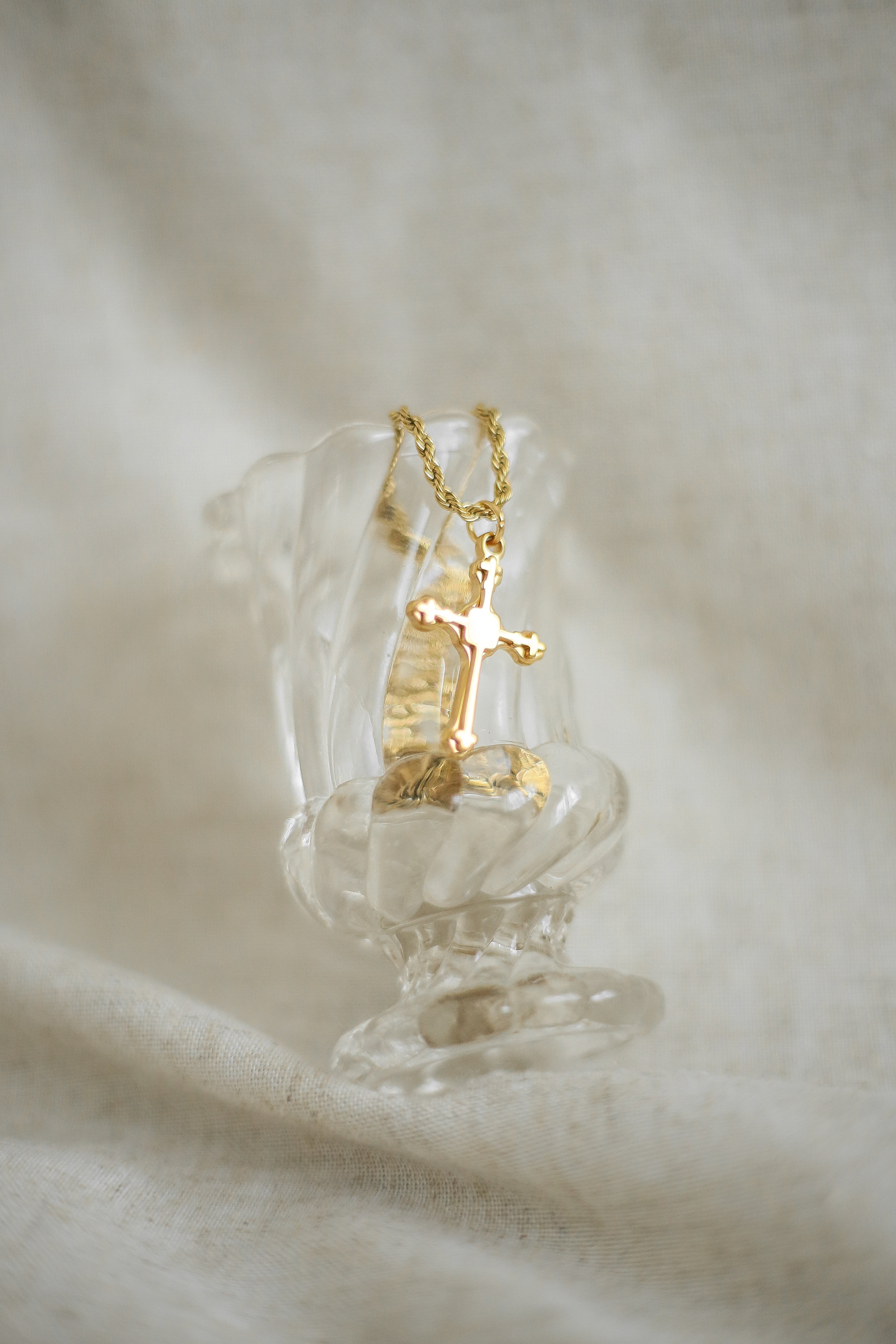 Antoinette Cross Necklace - has waterproof, durable, elegant and vintage inspired jewelry