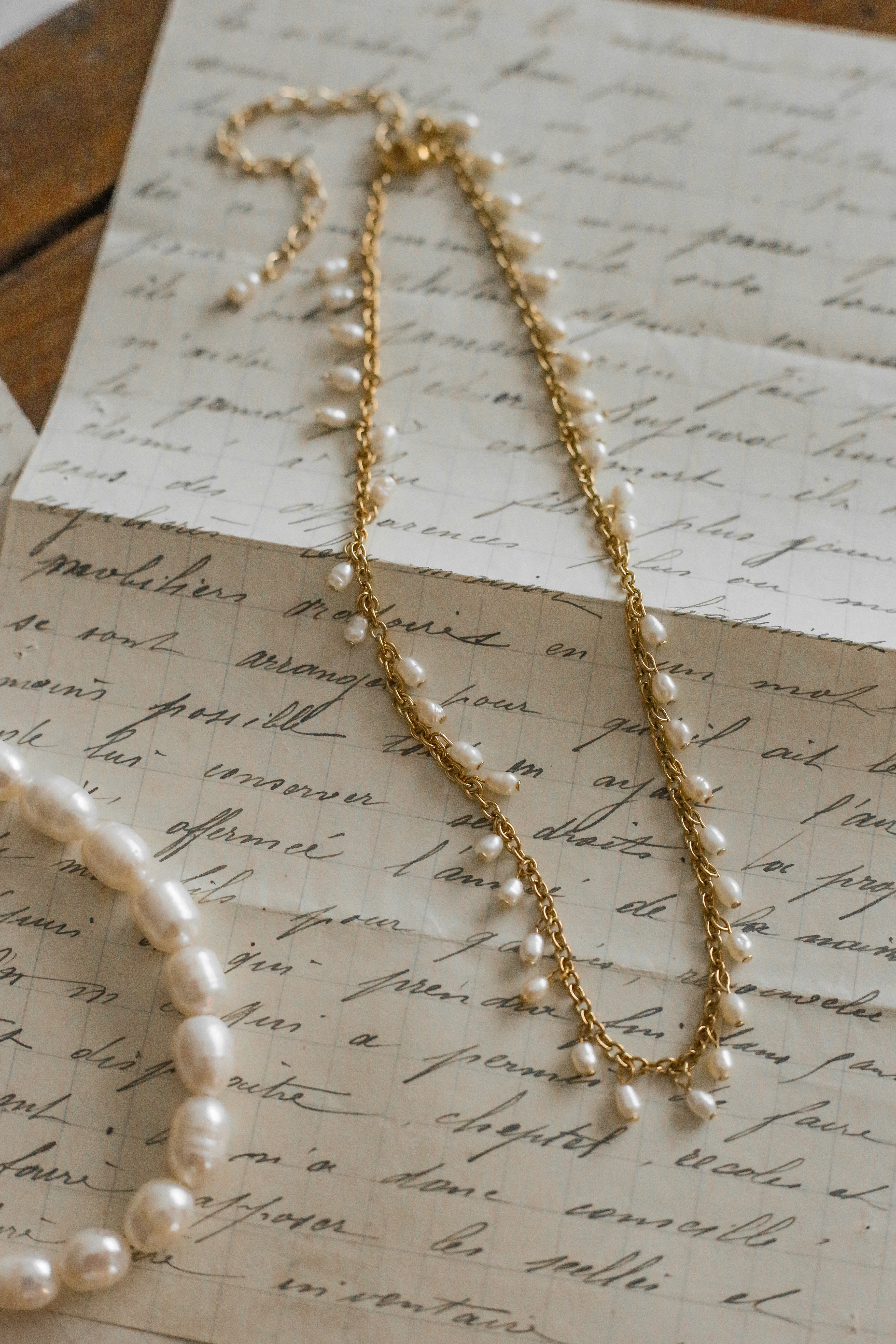 Aurelia Pearls Necklace - has waterproof, durable, elegant and vintage inspired jewelry