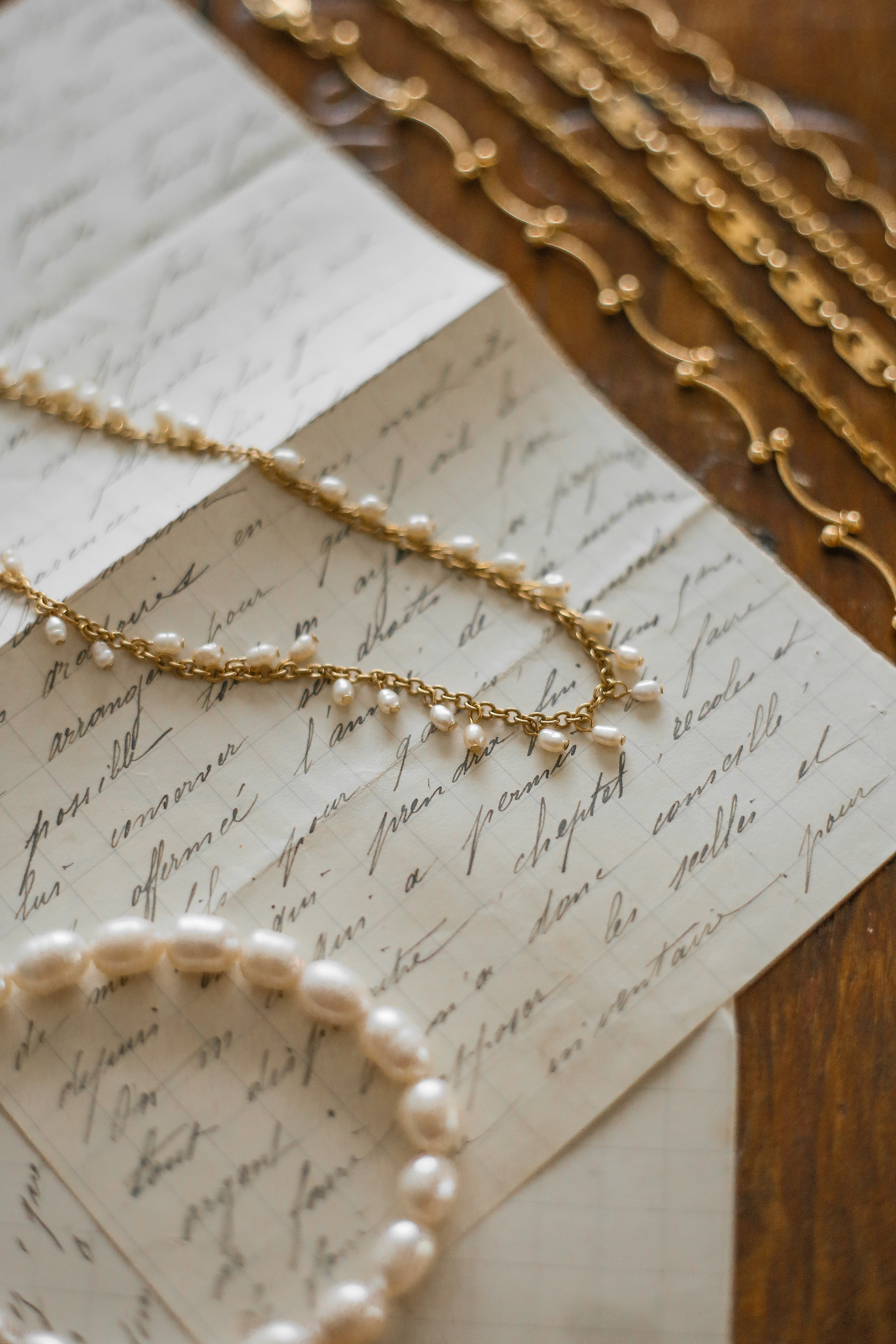 Aurelia Pearls Necklace - has waterproof, durable, elegant and vintage inspired jewelry