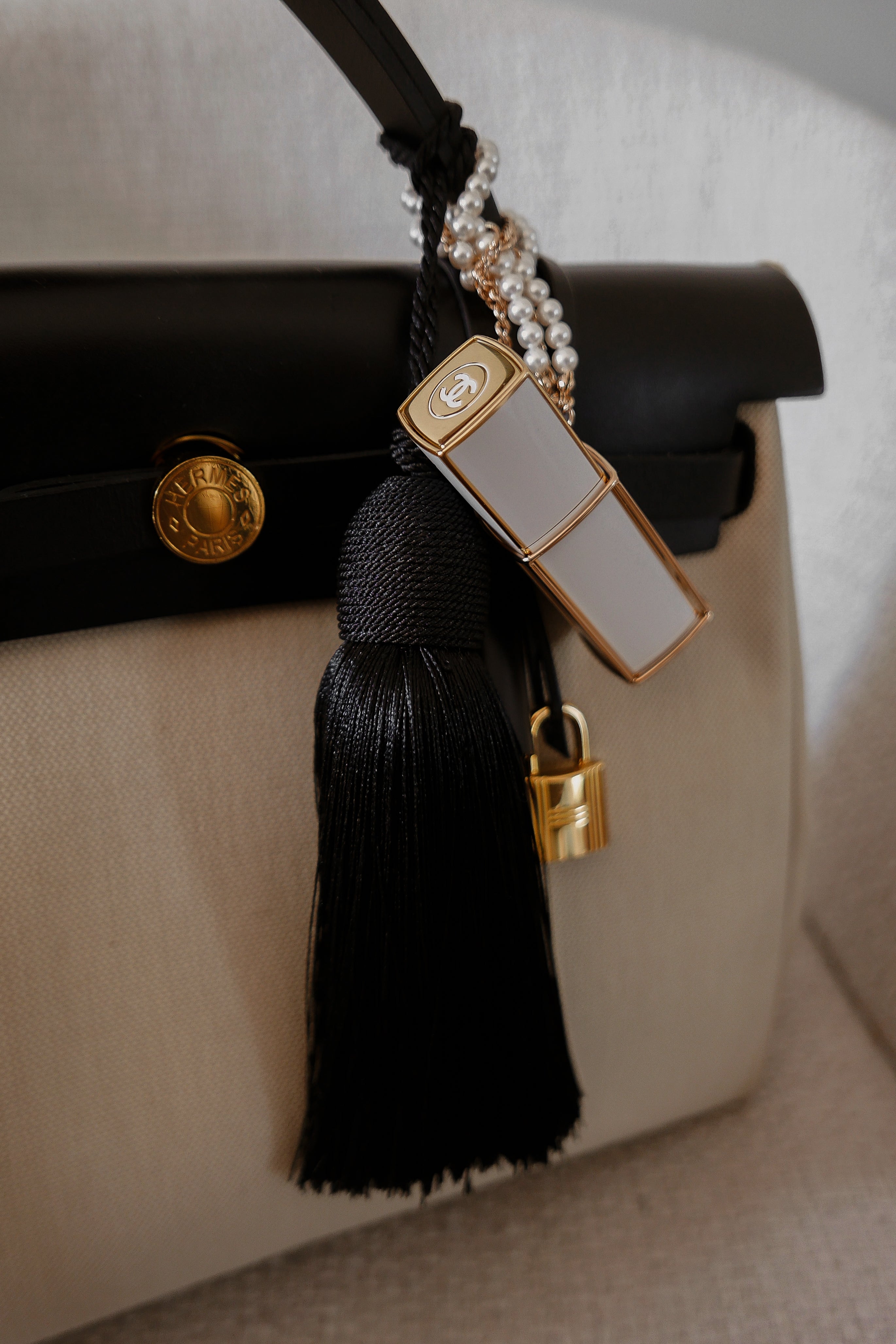 Bon Bon Tassel Bag Charm - Boutique Minimaliste has waterproof, durable, elegant and vintage inspired jewelry
