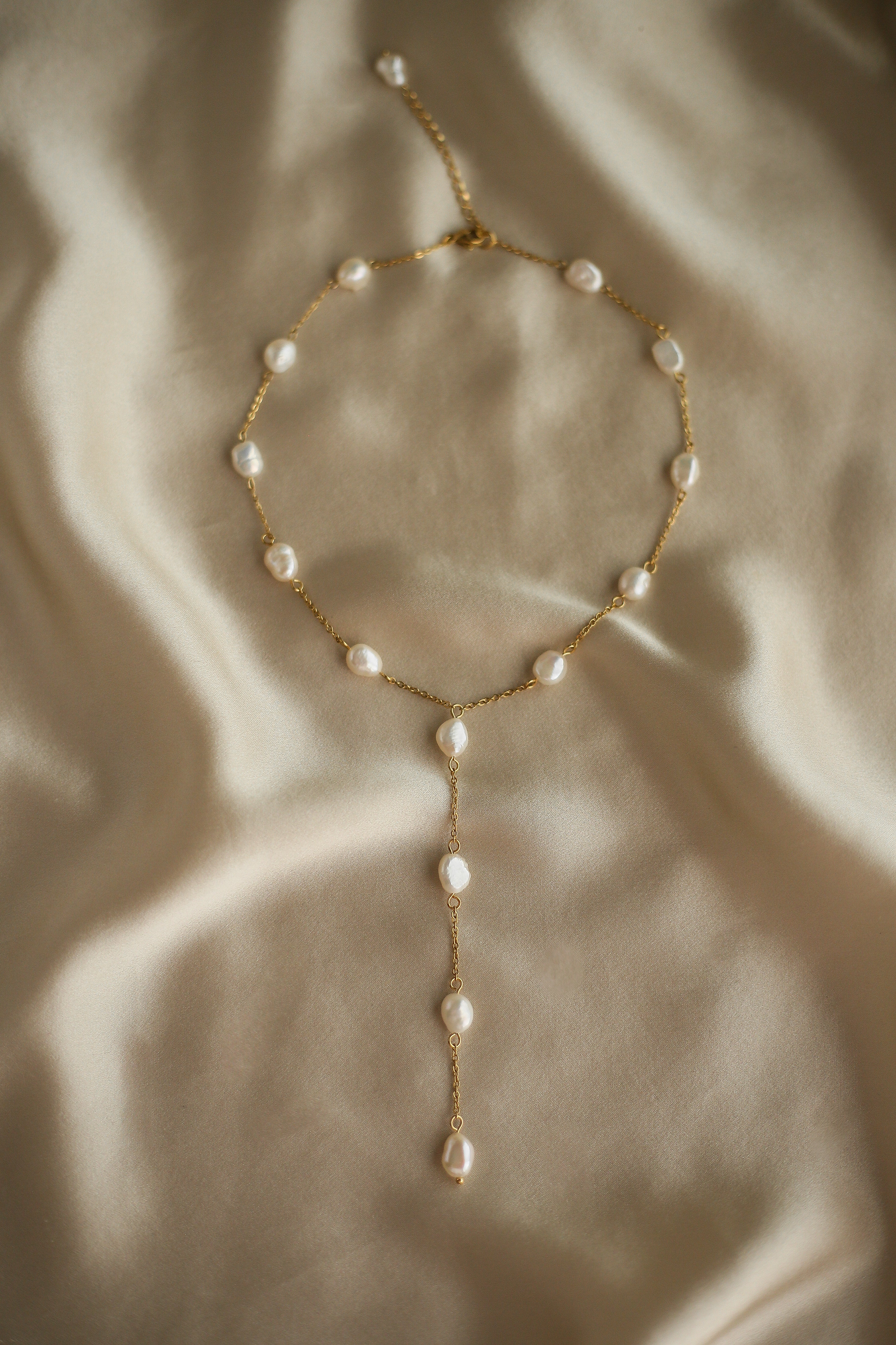 Carlotta Lariat Necklace - has waterproof, durable, elegant and vintage inspired jewelry