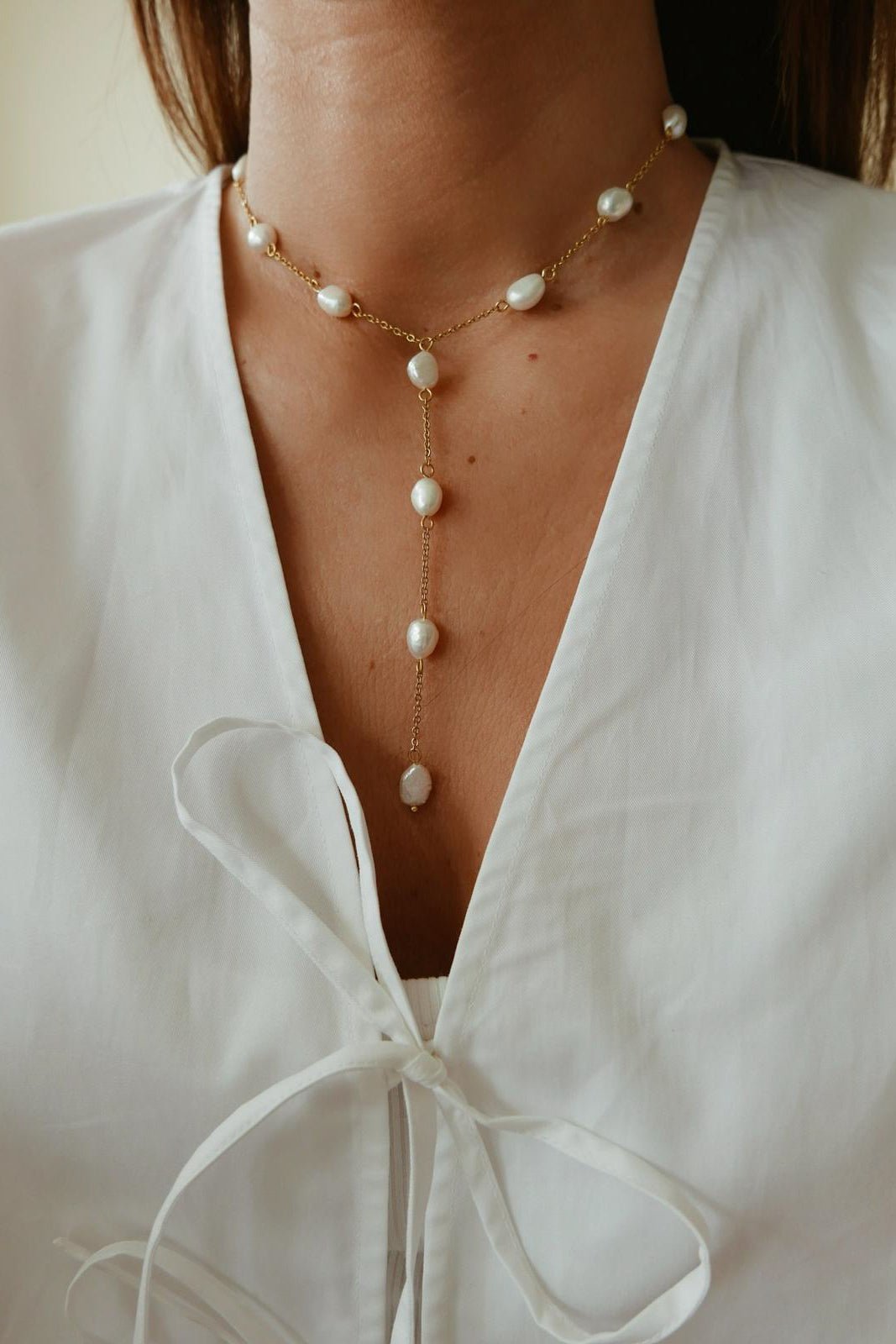 Carlotta Lariat Necklace - has waterproof, durable, elegant and vintage inspired jewelry