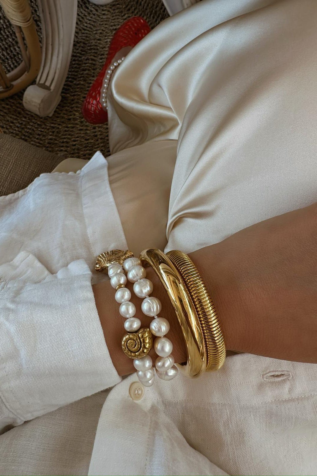 Celine Cuff - has waterproof, durable, elegant and vintage inspired jewelry