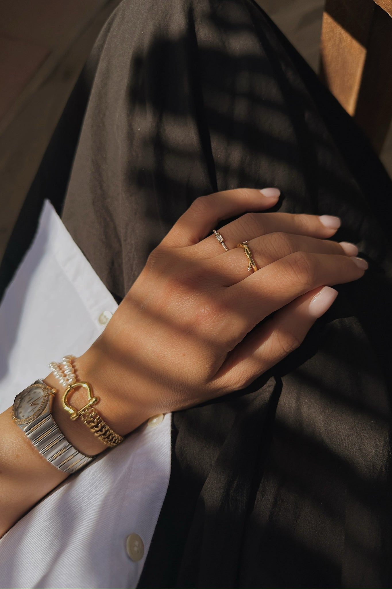 Chain and Pearls Bracelet - Boutique Minimaliste has waterproof, durable, elegant and vintage inspired jewelry