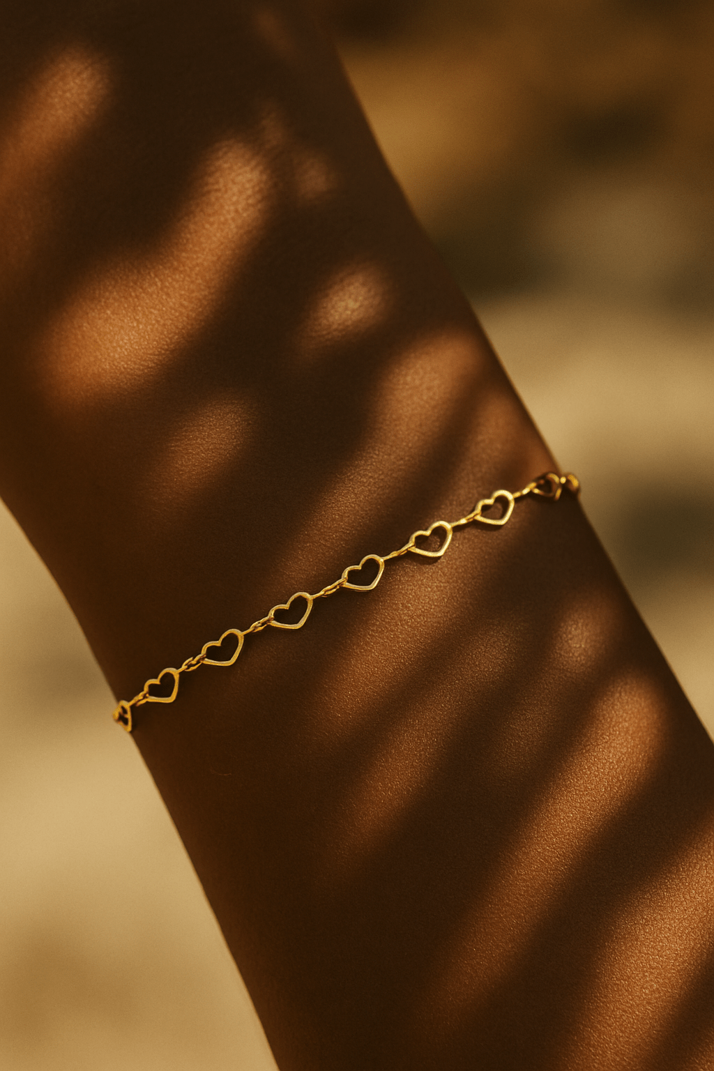 Chain bracelet - Hearts - has waterproof, durable, elegant and vintage inspired jewelry