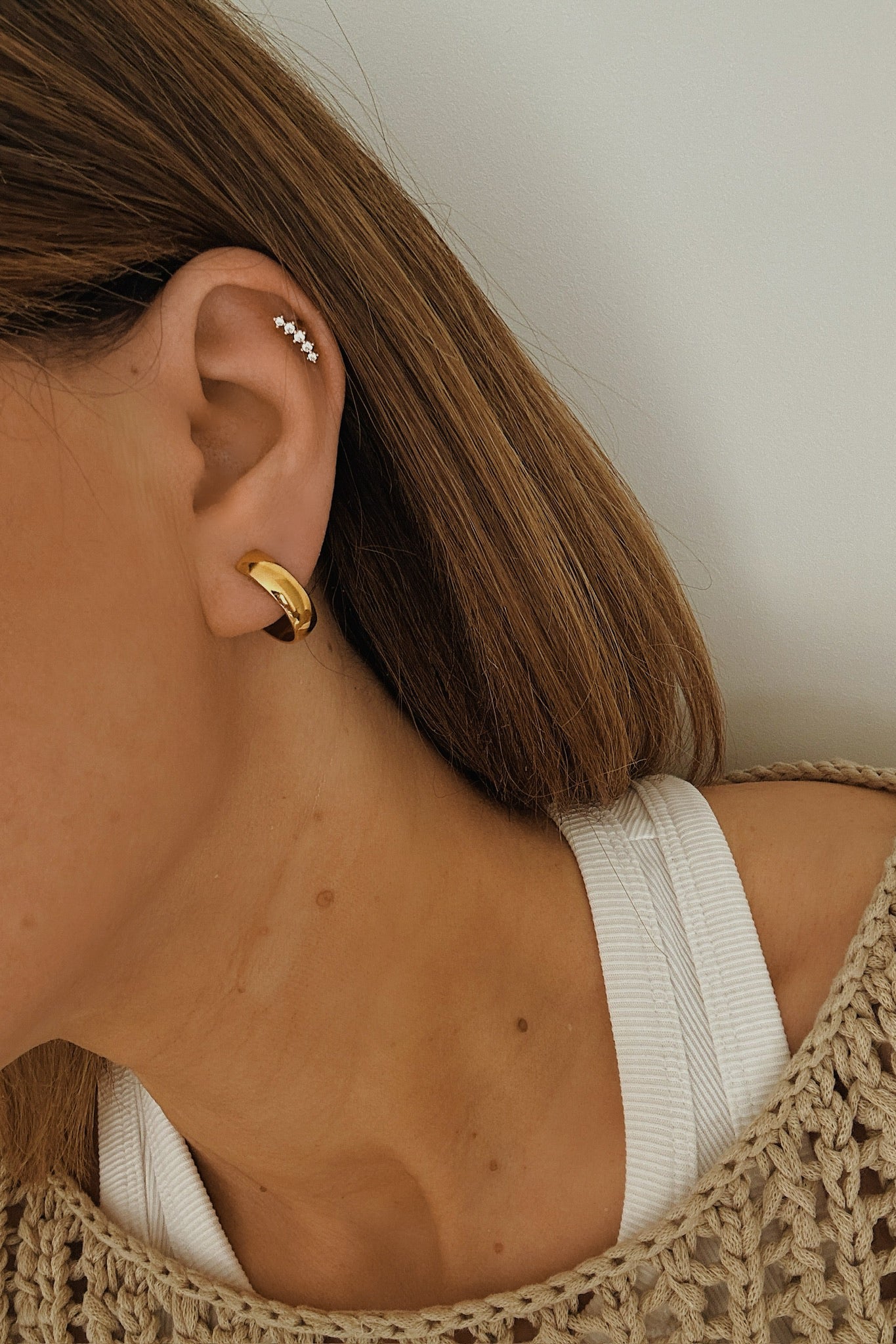 Cubic Zirconia Piercing - Boutique Minimaliste has waterproof, durable, elegant and vintage inspired jewelry