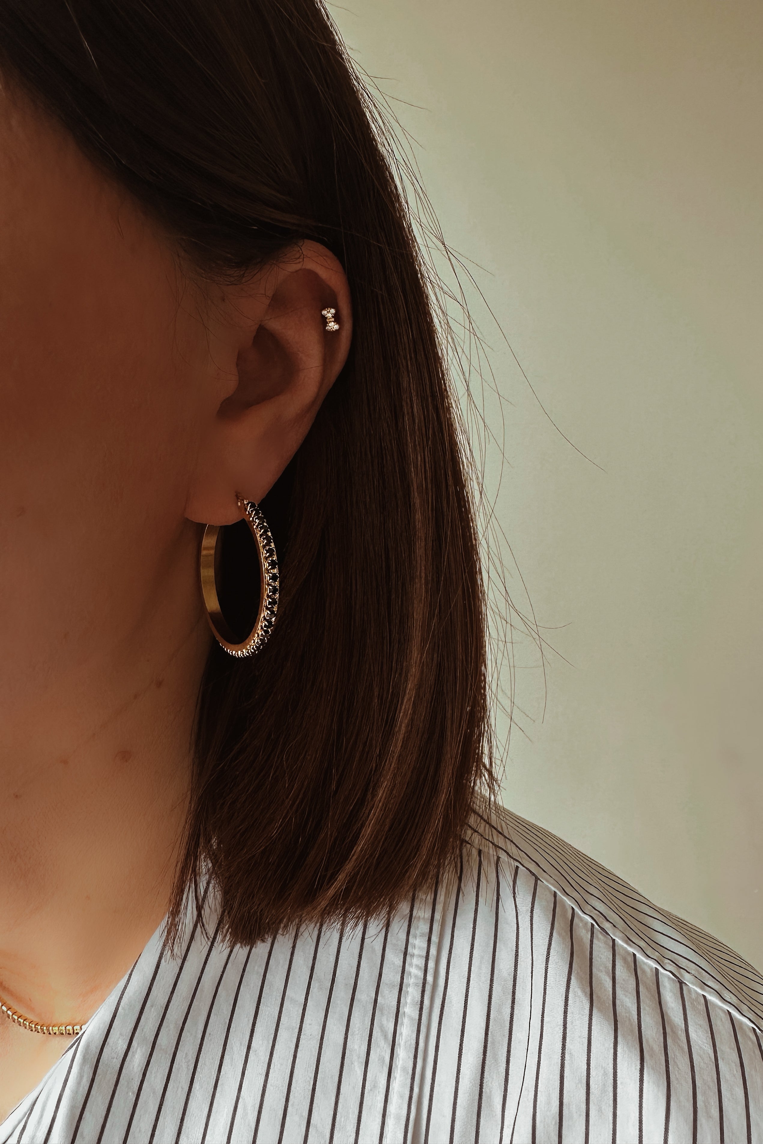 Cubic Zirconias Hoops - Boutique Minimaliste has waterproof, durable, elegant and vintage inspired jewelry
