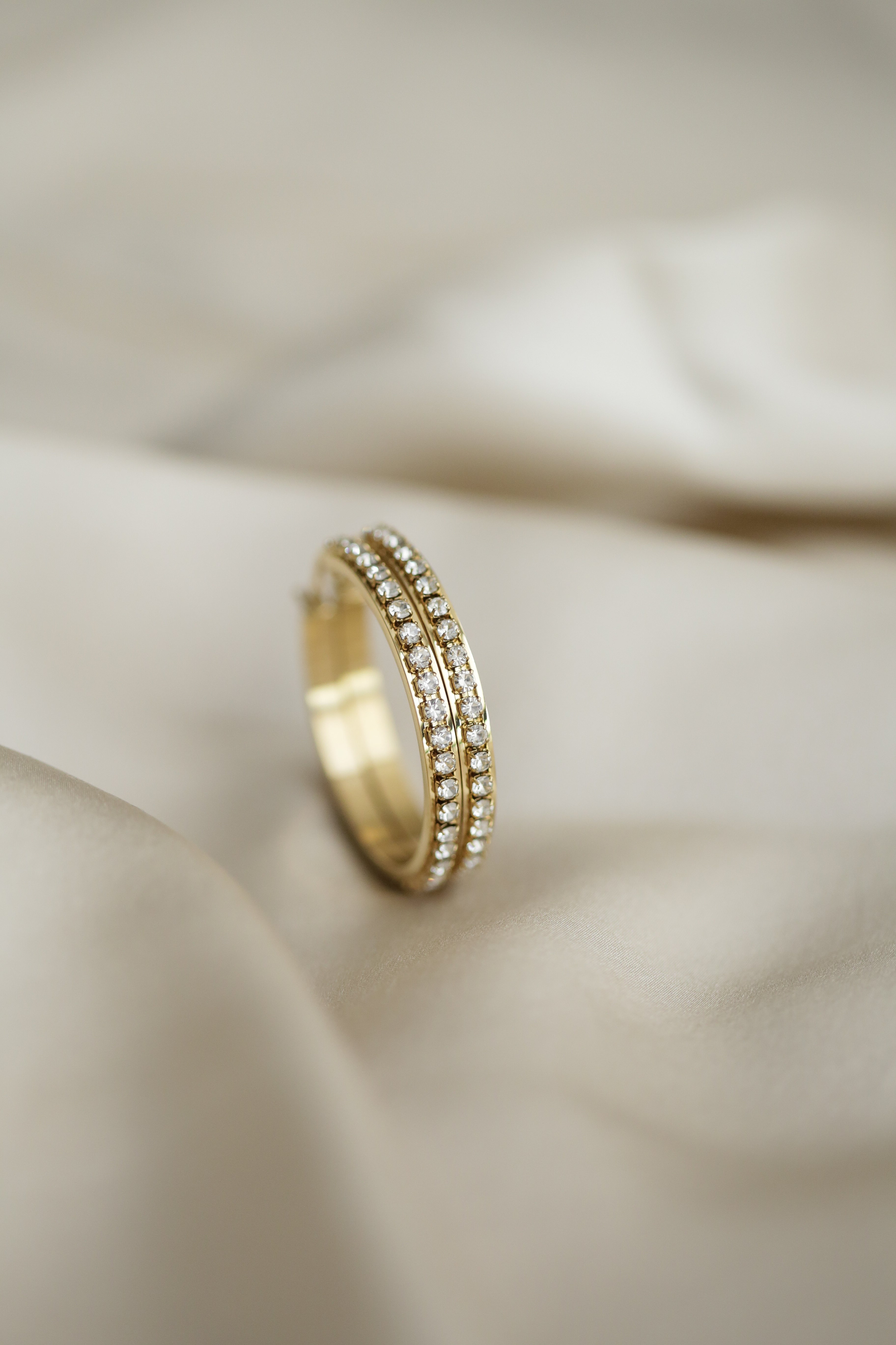 Cubic Zirconias Hoops - Boutique Minimaliste has waterproof, durable, elegant and vintage inspired jewelry