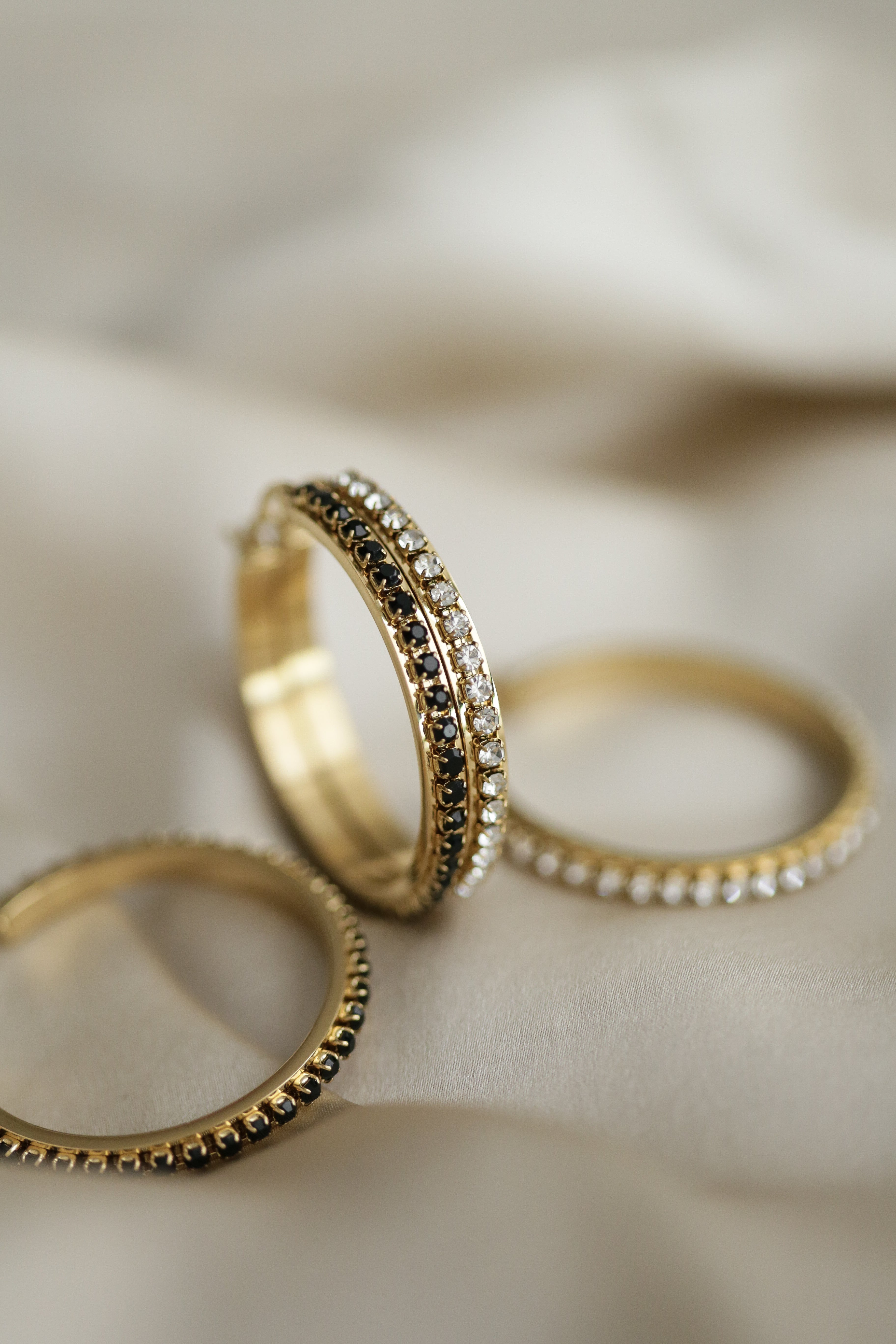 Cubic Zirconias Hoops - Boutique Minimaliste has waterproof, durable, elegant and vintage inspired jewelry