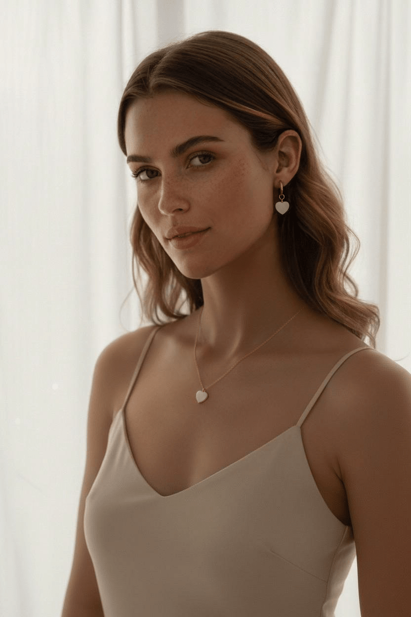 Emmeline Heart Necklace - has waterproof, durable, elegant and vintage inspired jewelry