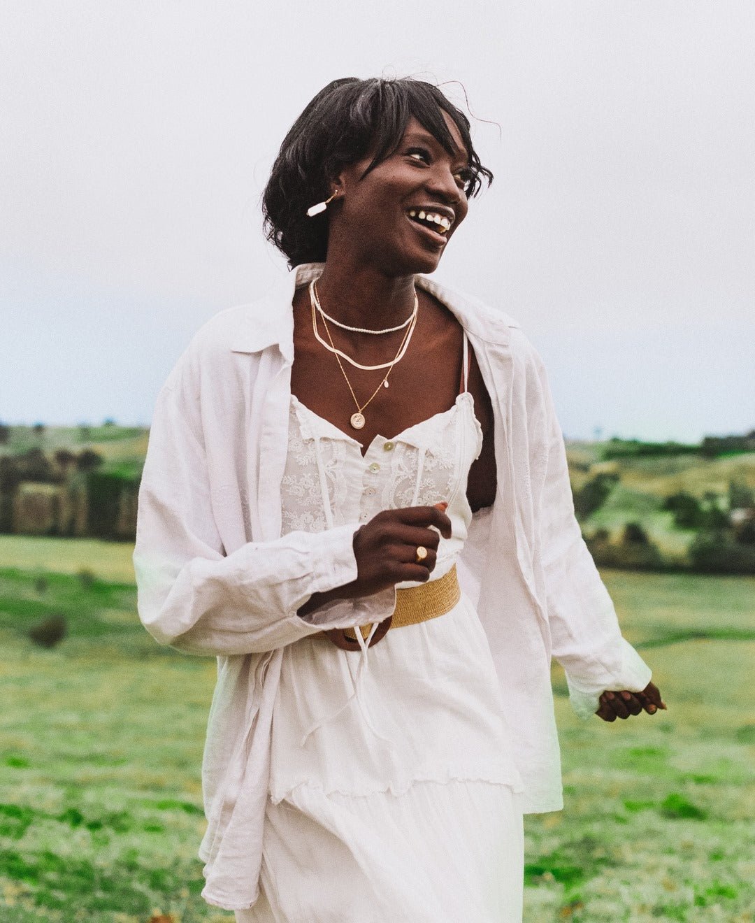 Harper Herringbone Necklace - has waterproof, durable, elegant and vintage inspired jewelry