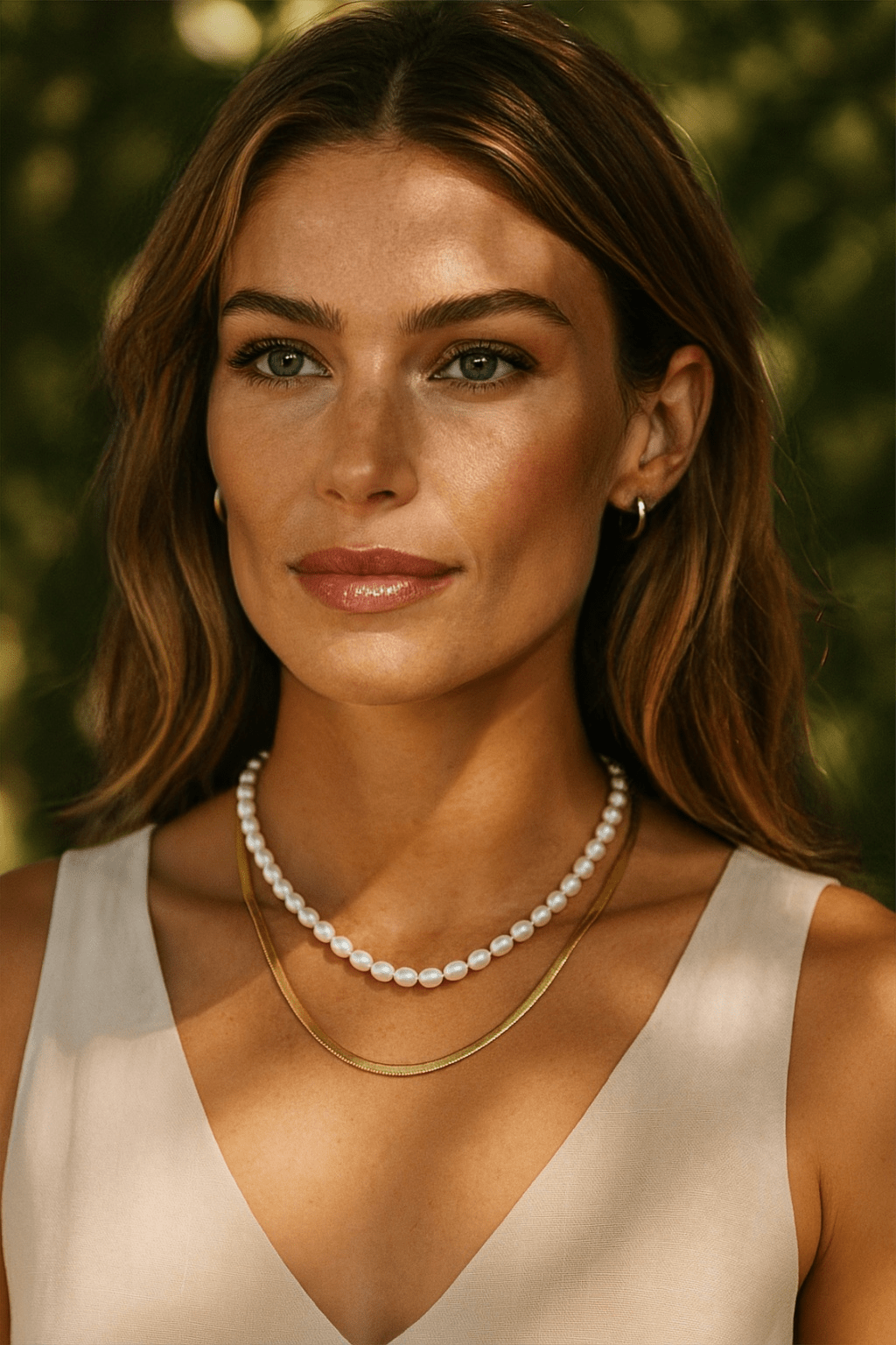 Harper Herringbone Necklace - has waterproof, durable, elegant and vintage inspired jewelry