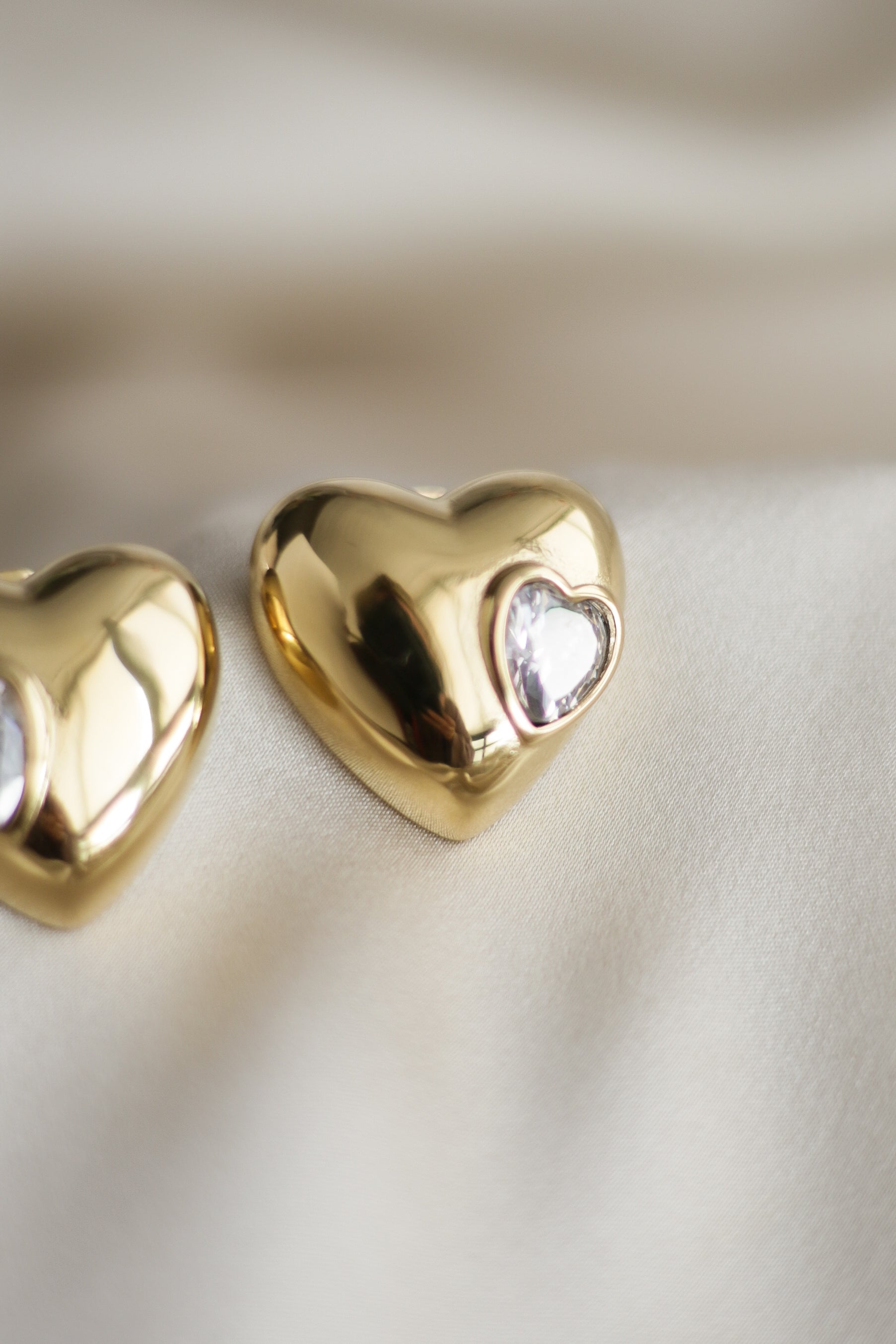 Heart Statement Earrings - Boutique Minimaliste has waterproof, durable, elegant and vintage inspired jewelry