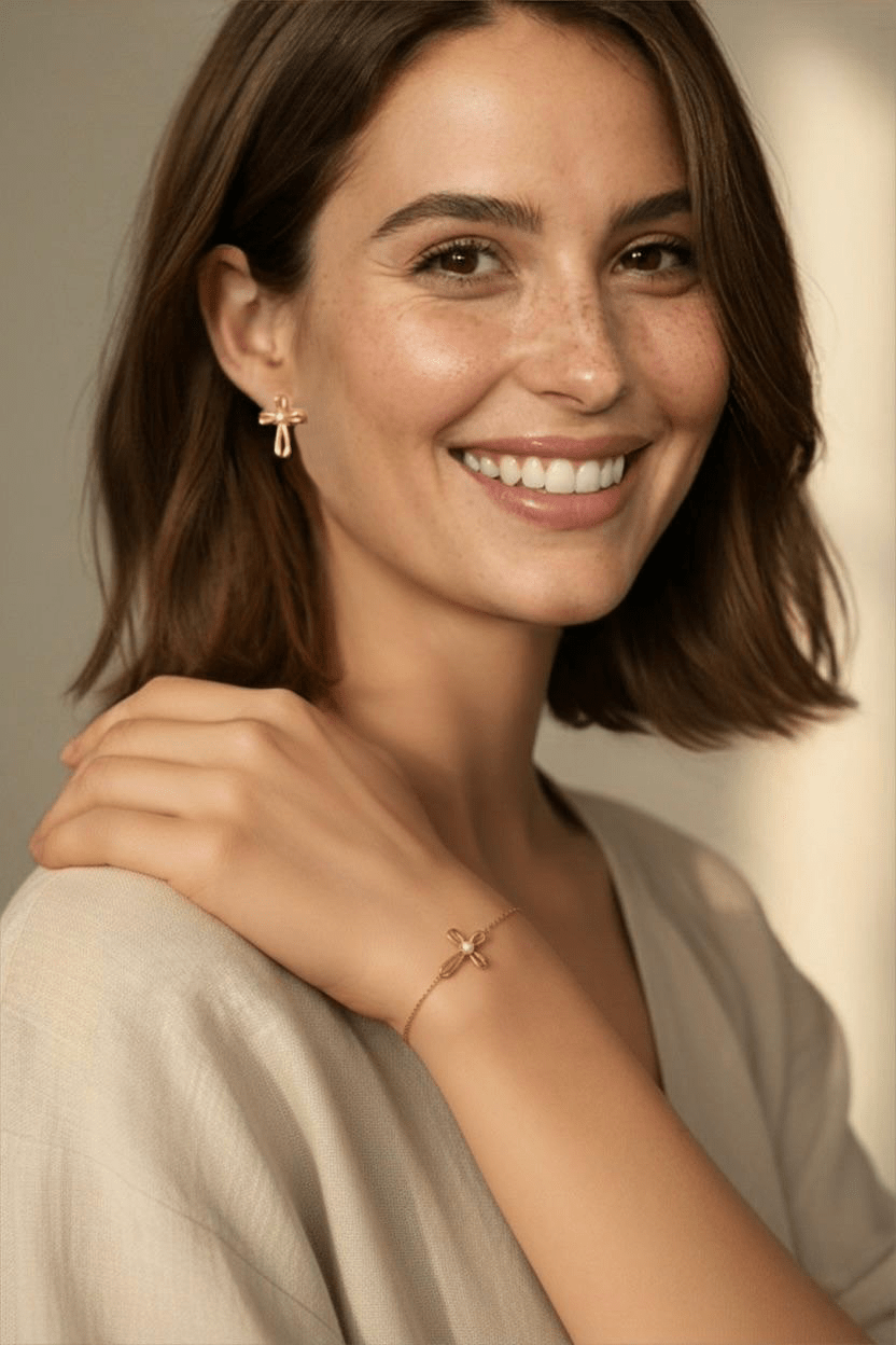 Isabeau Studs - has waterproof, durable, elegant and vintage inspired jewelry