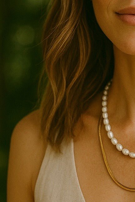 Jacey Classic Pearl Necklace - has waterproof, durable, elegant and vintage inspired jewelry