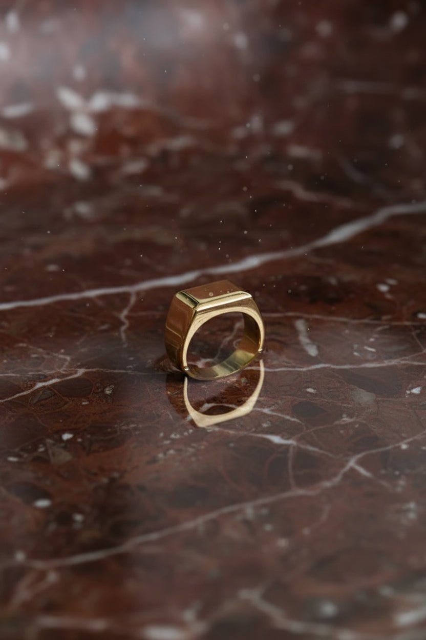 Jacques Signet Ring - has waterproof, durable, elegant and vintage inspired jewelry