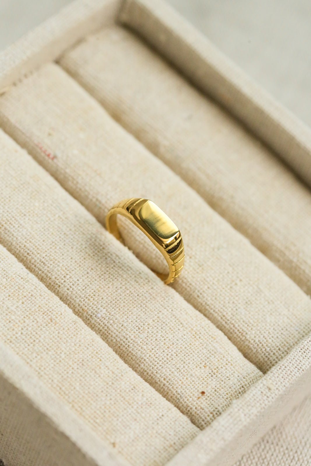 Manon Signet Ring - has waterproof, durable, elegant and vintage inspired jewelry