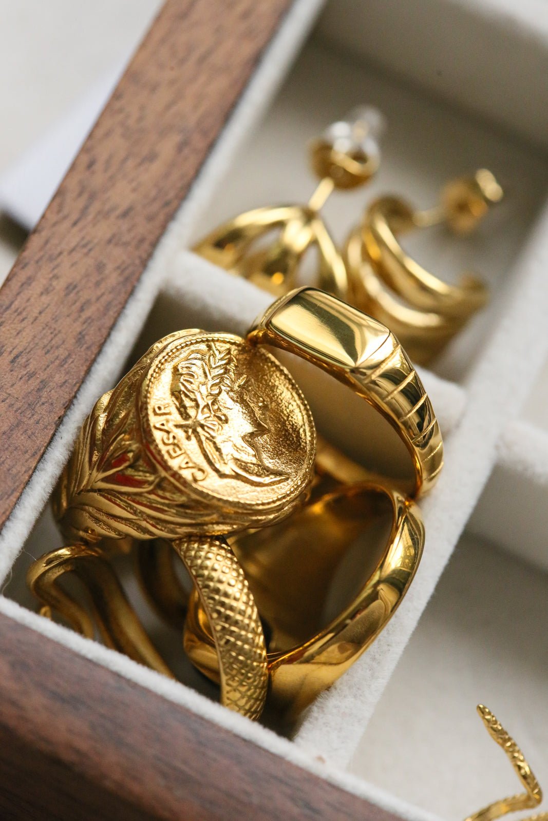 Manon Signet Ring - has waterproof, durable, elegant and vintage inspired jewelry
