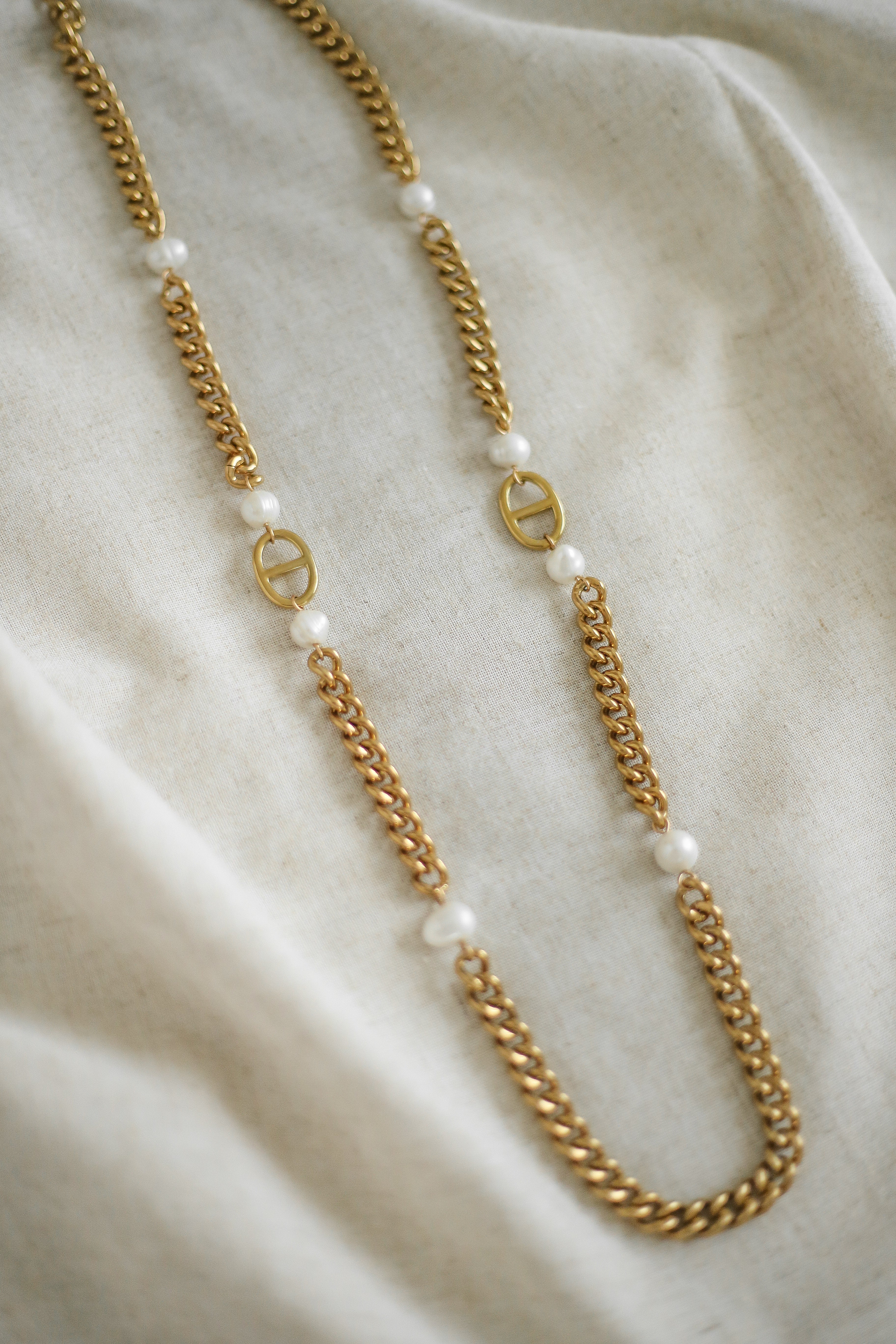 Marine Long Necklace - has waterproof, durable, elegant and vintage inspired jewelry