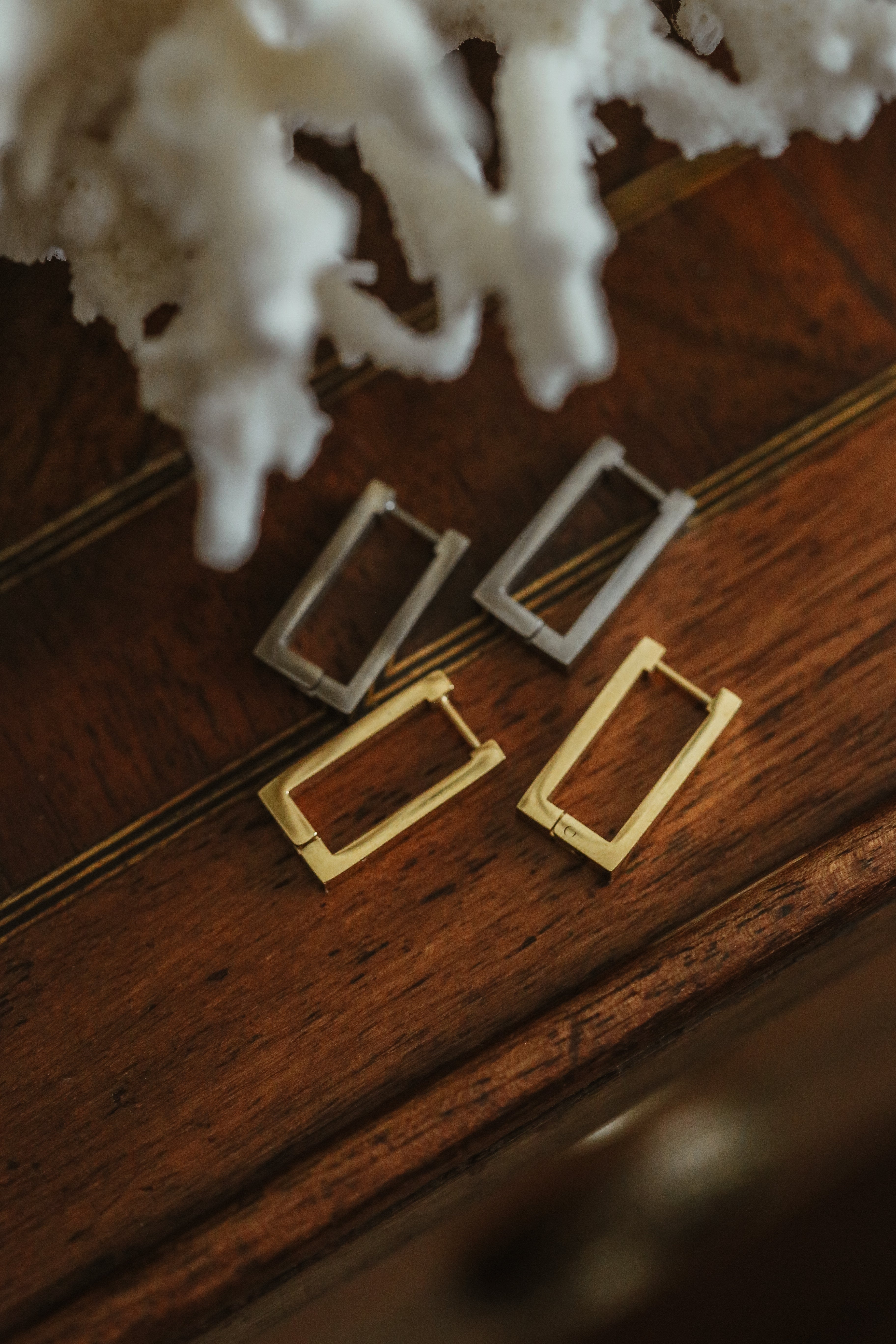 Miriam Minimal Huggies - has waterproof, durable, elegant and vintage inspired jewelry