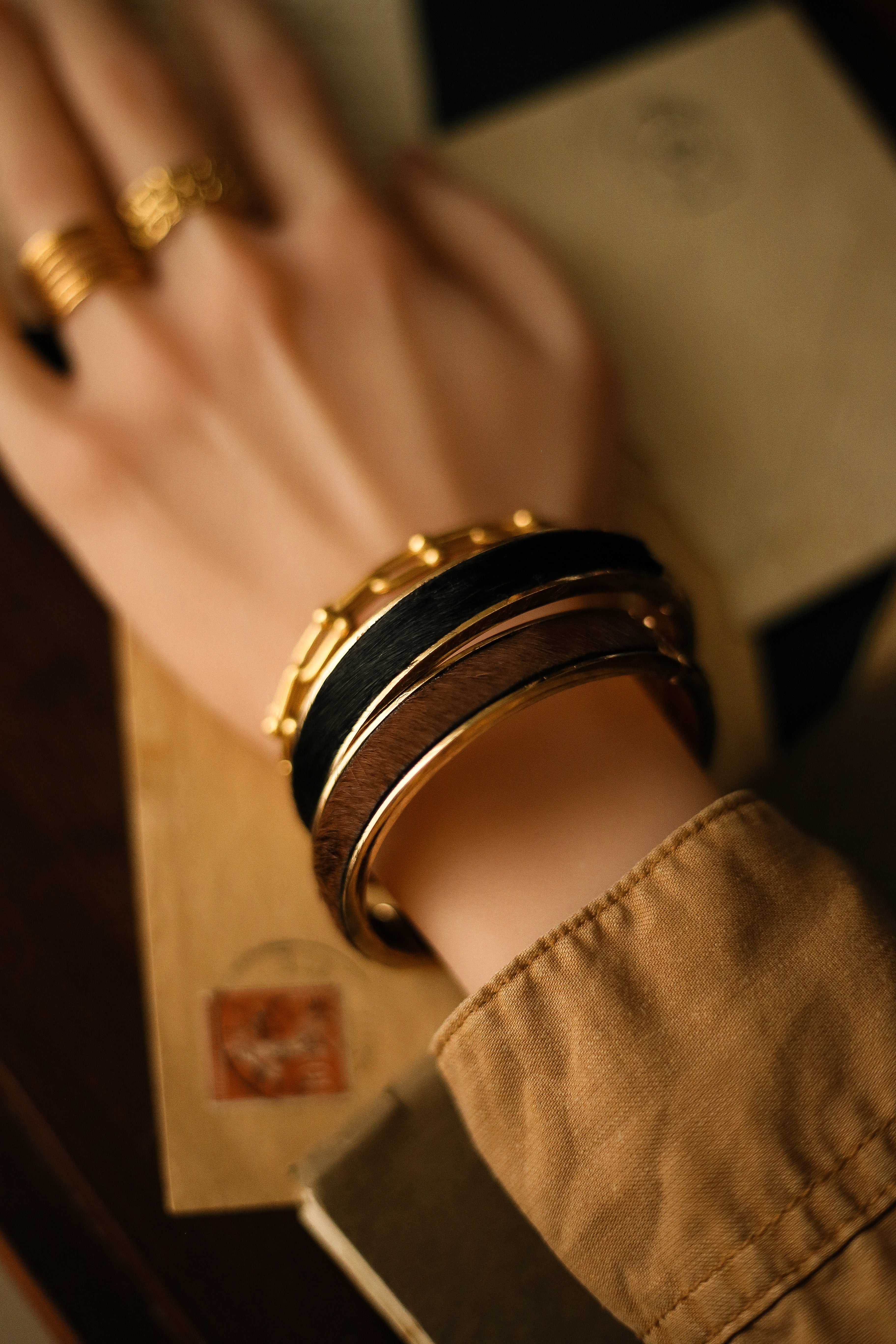 Odette (Vintage) Bangle - has waterproof, durable, elegant and vintage inspired jewelry