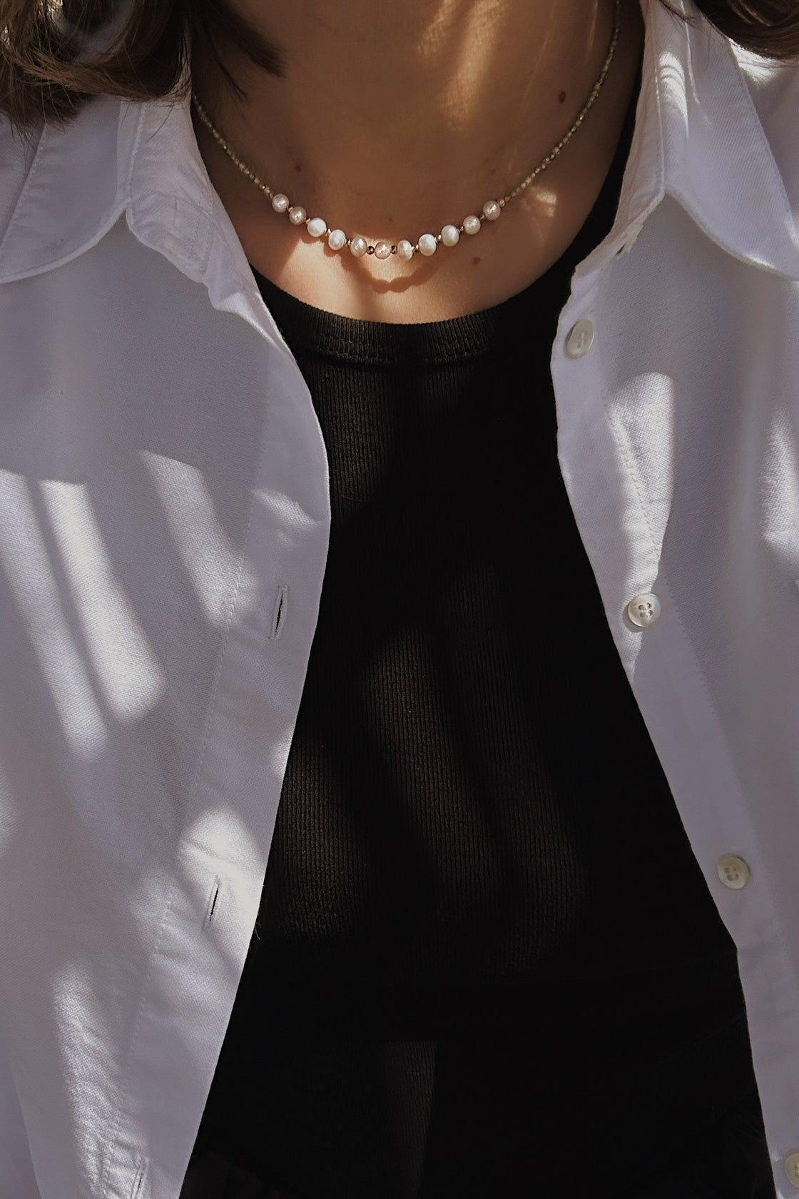 Pearls & Crystals Necklace - Boutique Minimaliste has waterproof, durable, elegant and vintage inspired jewelry