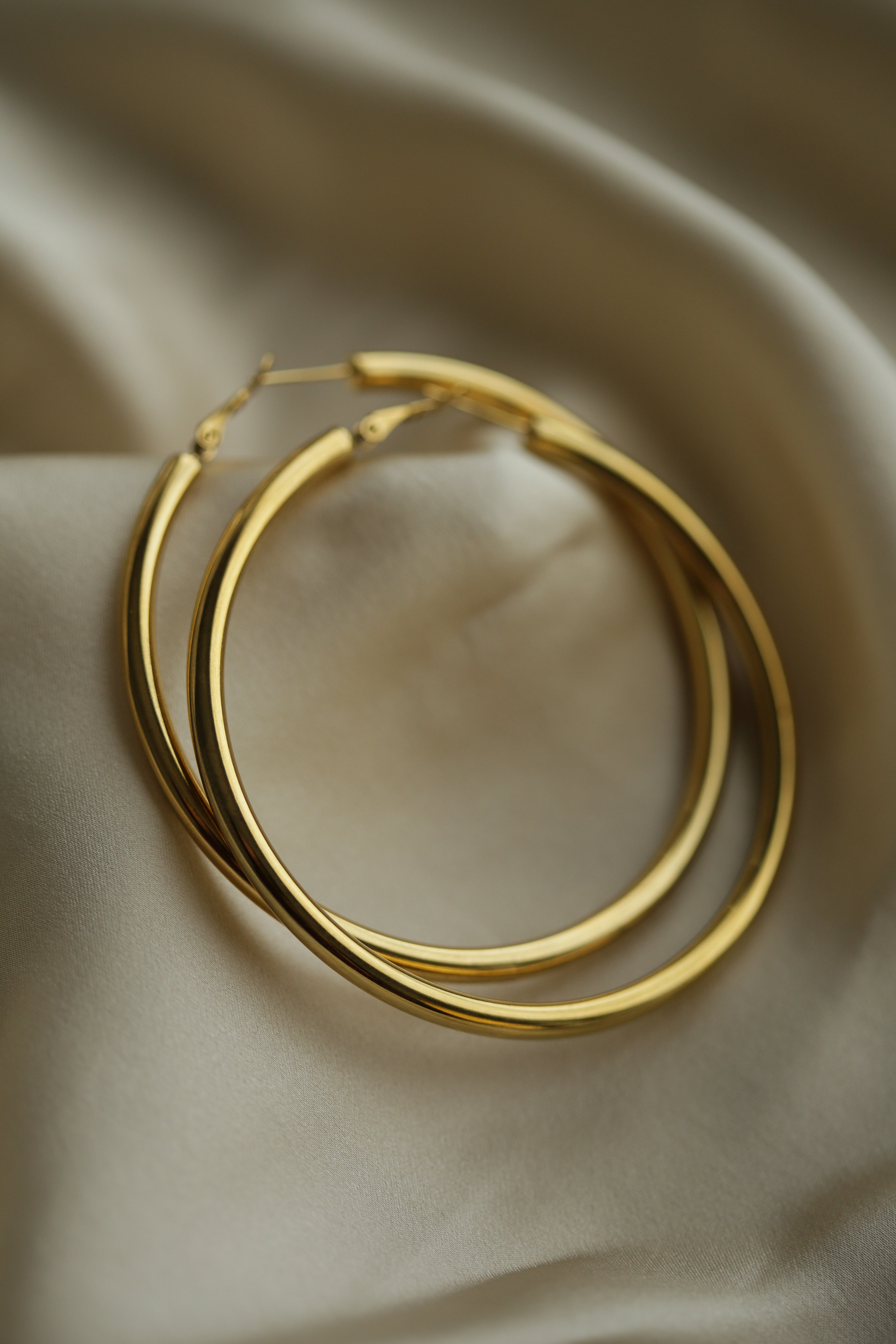 Statement XL Hoops - Boutique Minimaliste has waterproof, durable, elegant and vintage inspired jewelry
