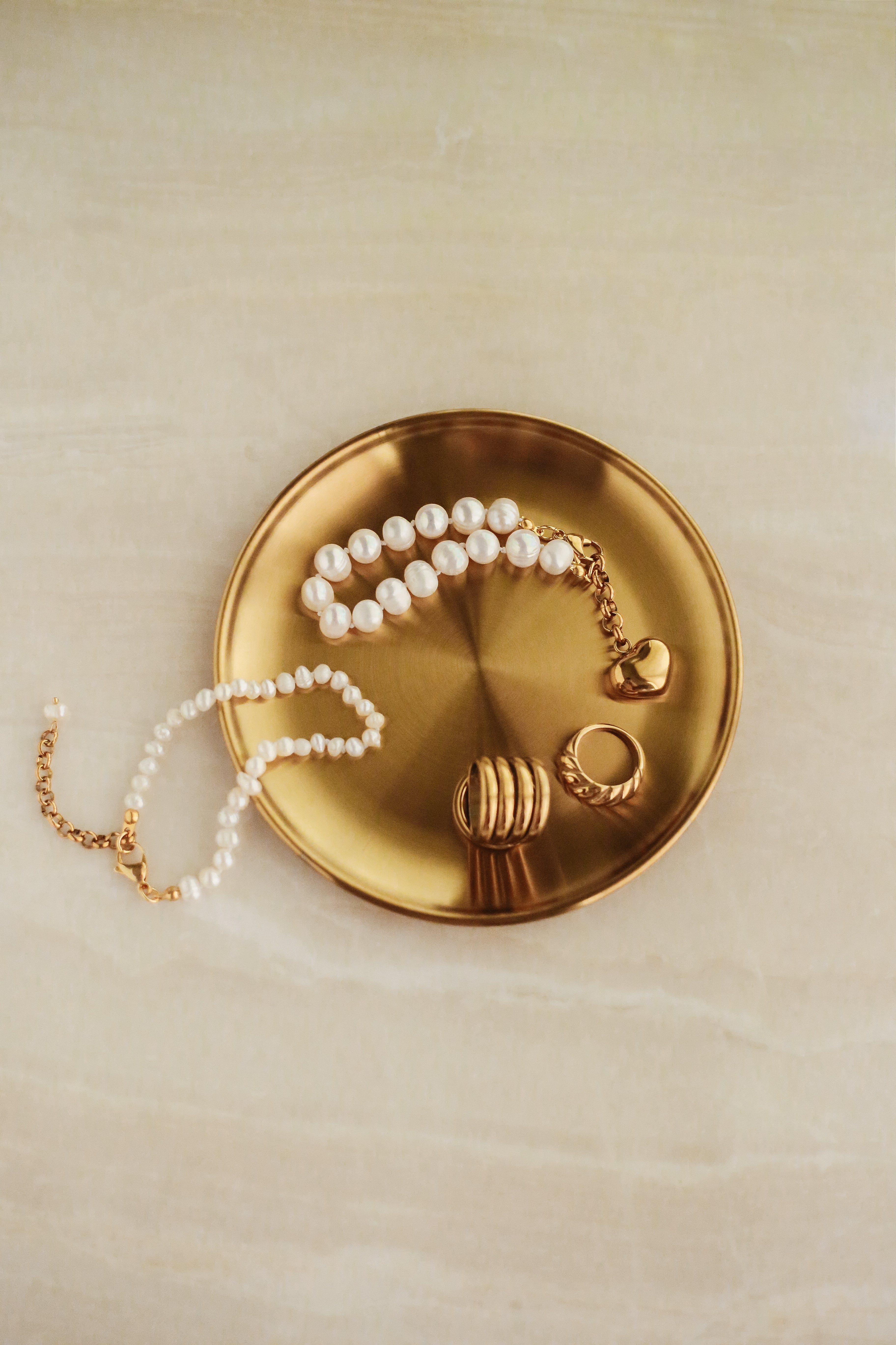 Trinket Dish - Gold - has waterproof, durable, elegant and vintage inspired jewelry
