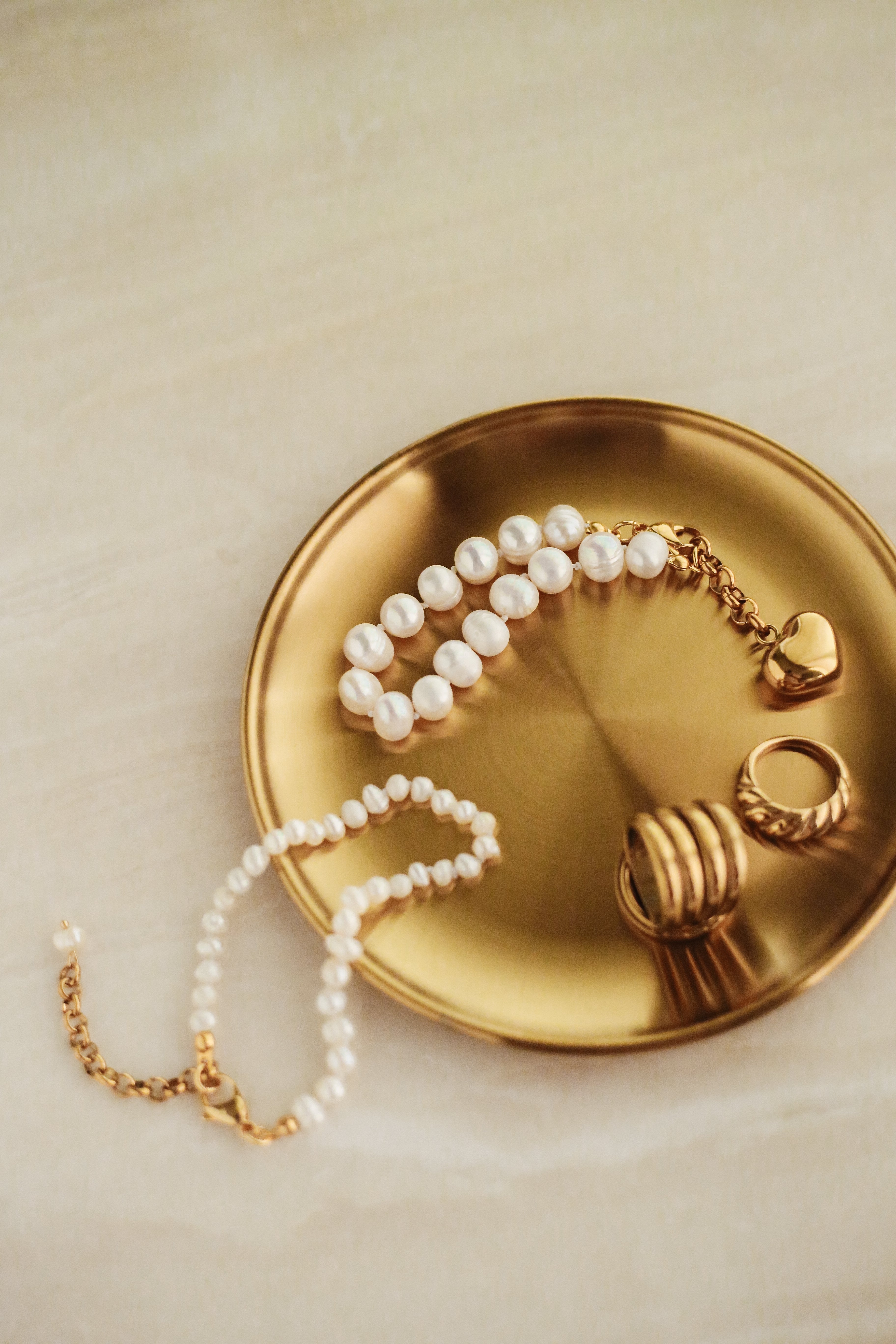Trinket Dish - Gold - has waterproof, durable, elegant and vintage inspired jewelry