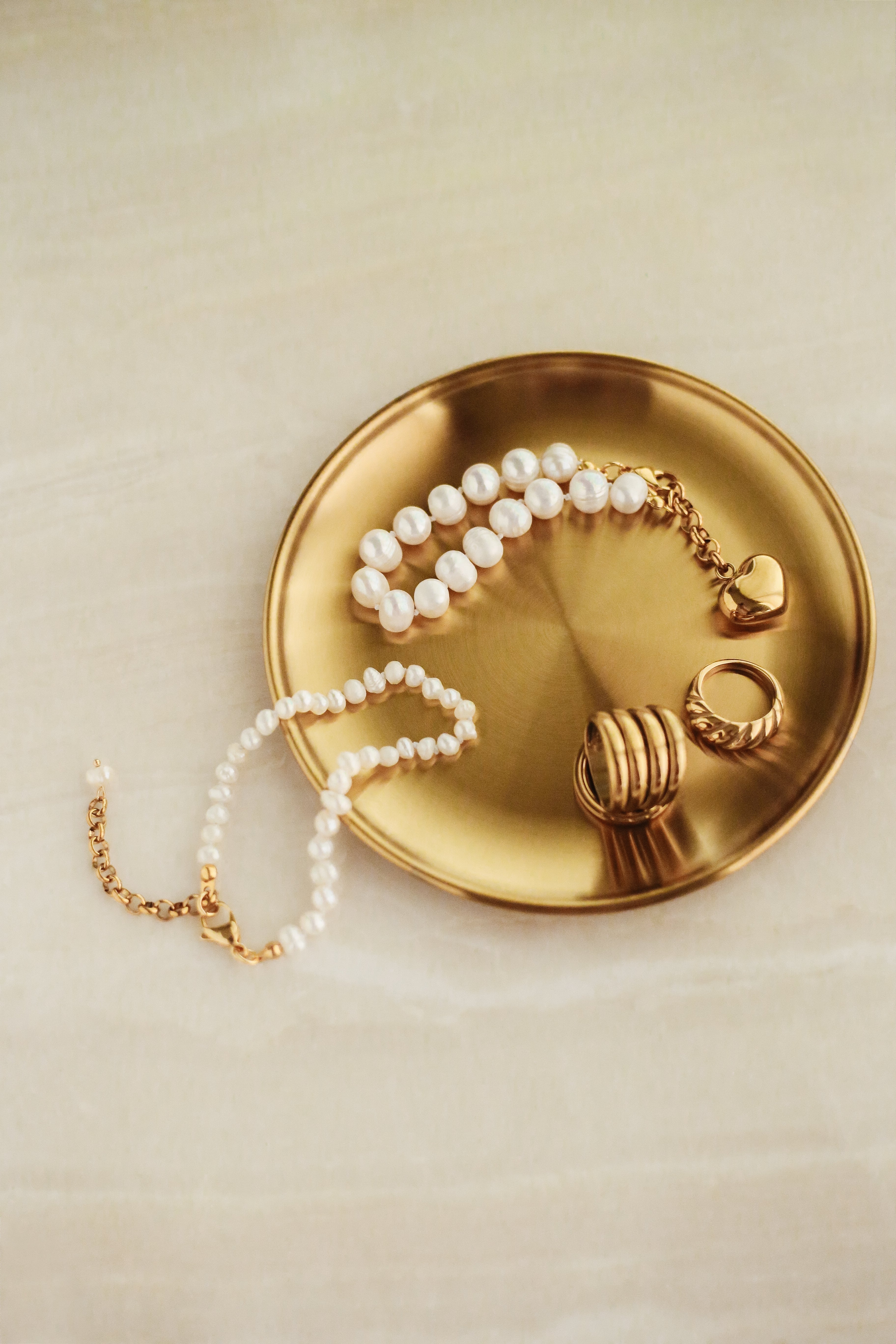 Trinket Dish - Gold - has waterproof, durable, elegant and vintage inspired jewelry