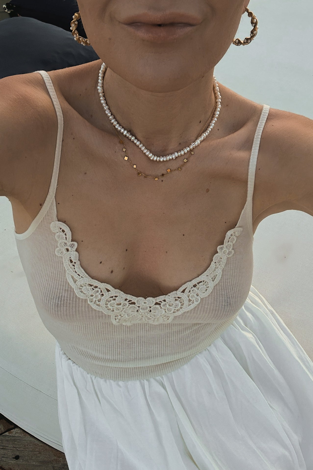 Wave Pearls Hoops - Boutique Minimaliste has waterproof, durable, elegant and vintage inspired jewelry