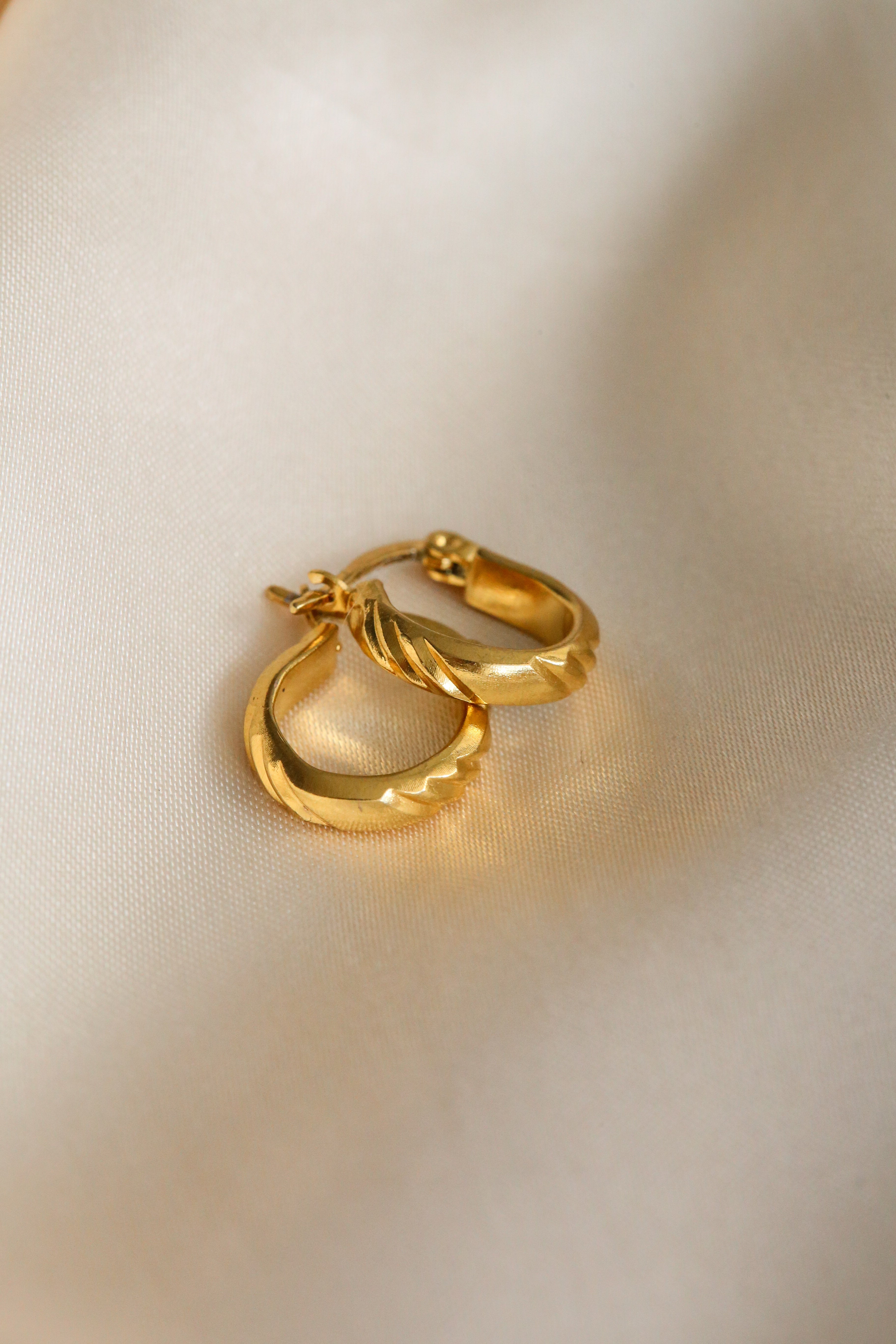 Sunshine Hoop Earrings - Boutique Minimaliste has waterproof, durable, elegant and vintage inspired jewelry