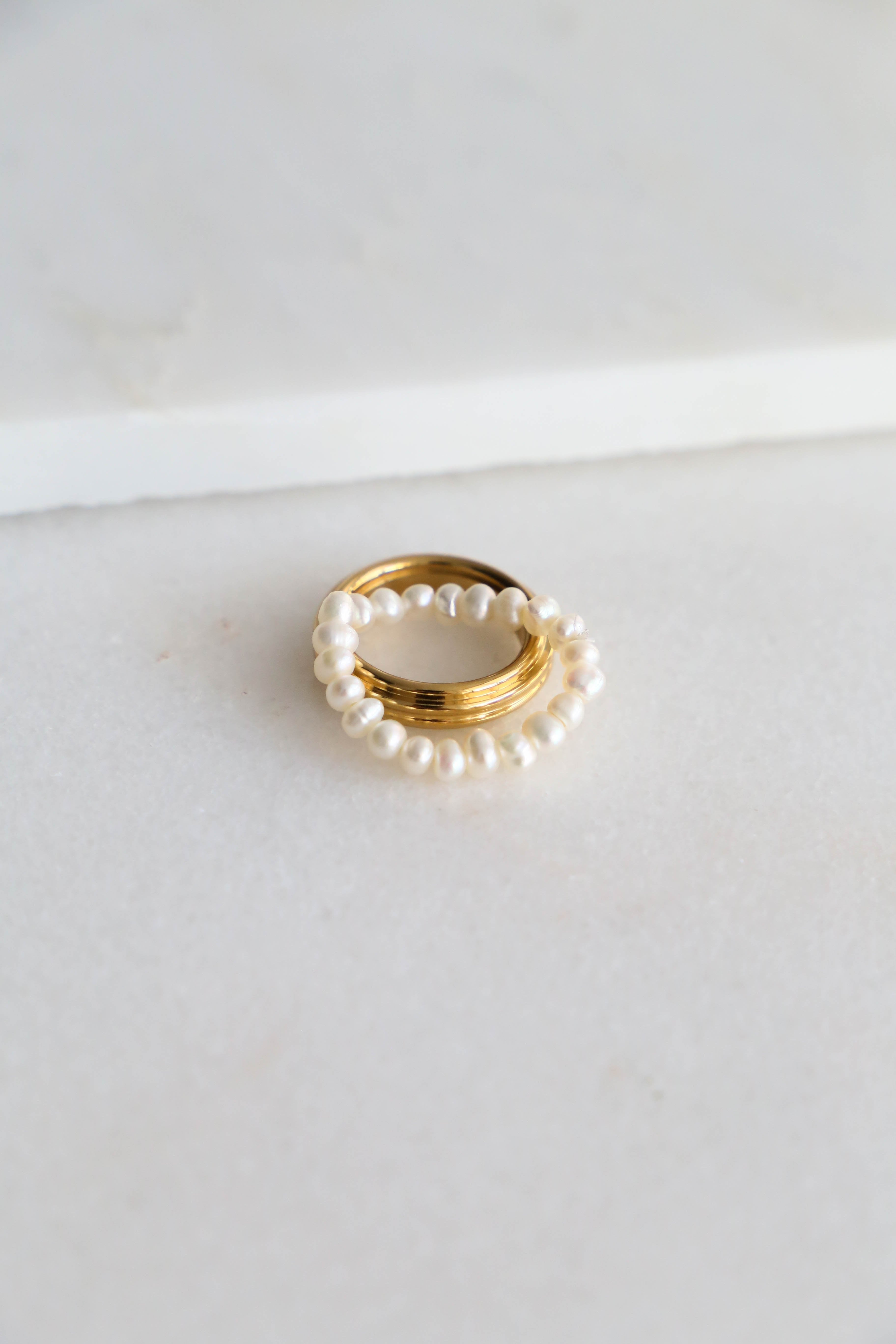 Aurelia Pearls Ring - has waterproof, durable, elegant and vintage inspired jewelry