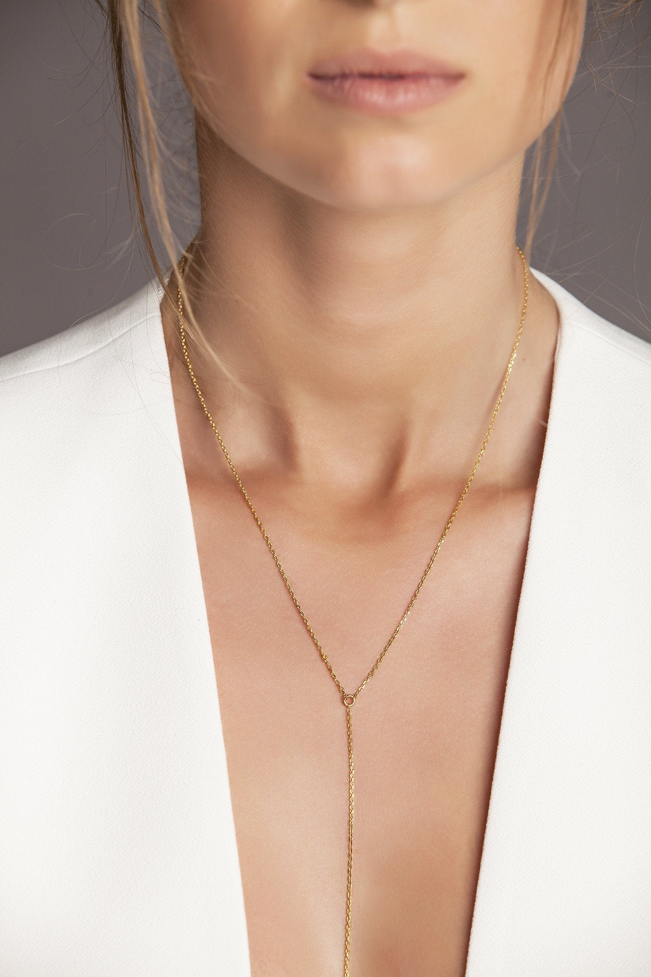 Basic Lariat Necklace - Boutique Minimaliste has waterproof, durable, elegant and vintage inspired jewelry