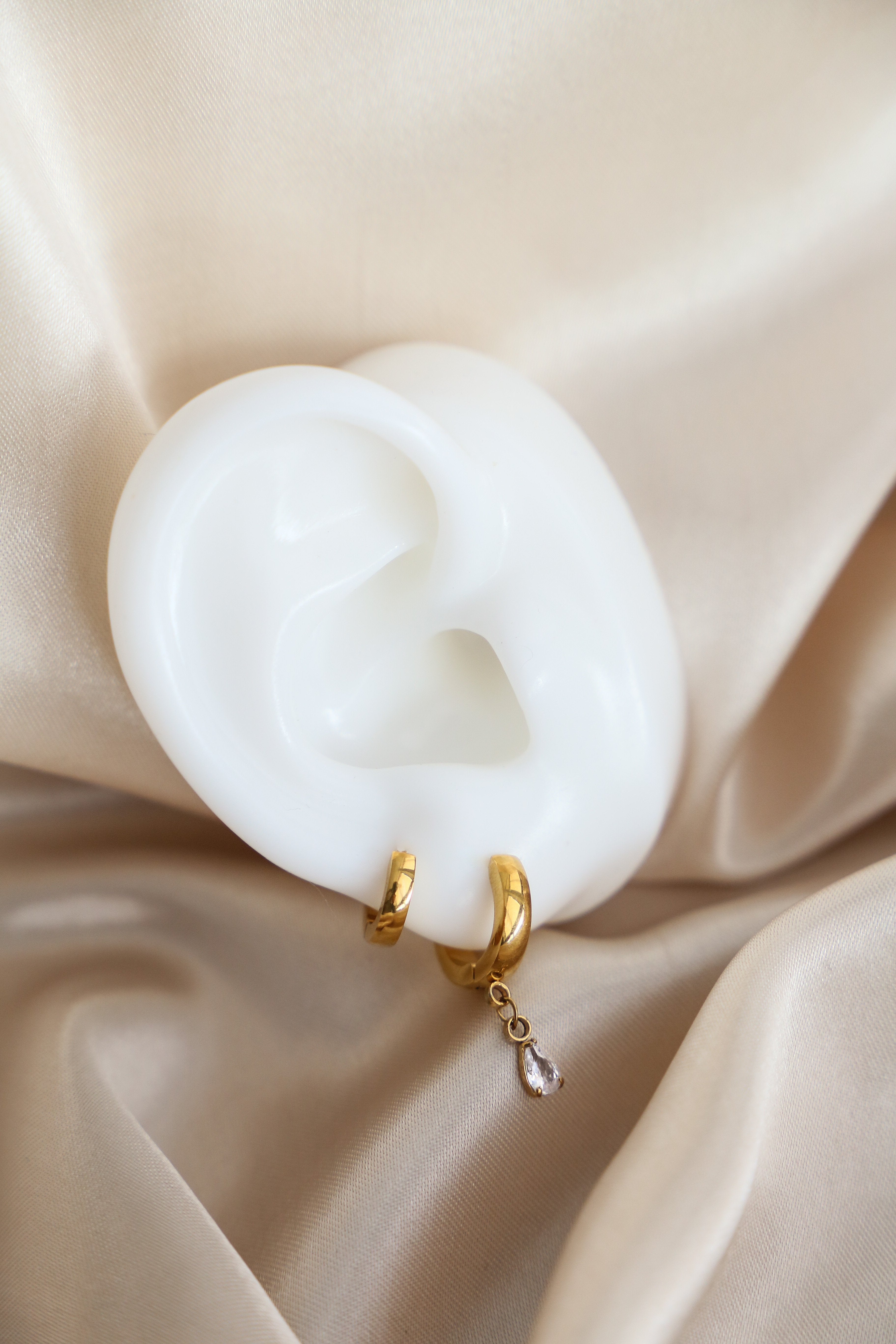 Bella Marquise Huggies - Boutique Minimaliste has waterproof, durable, elegant and vintage inspired jewelry